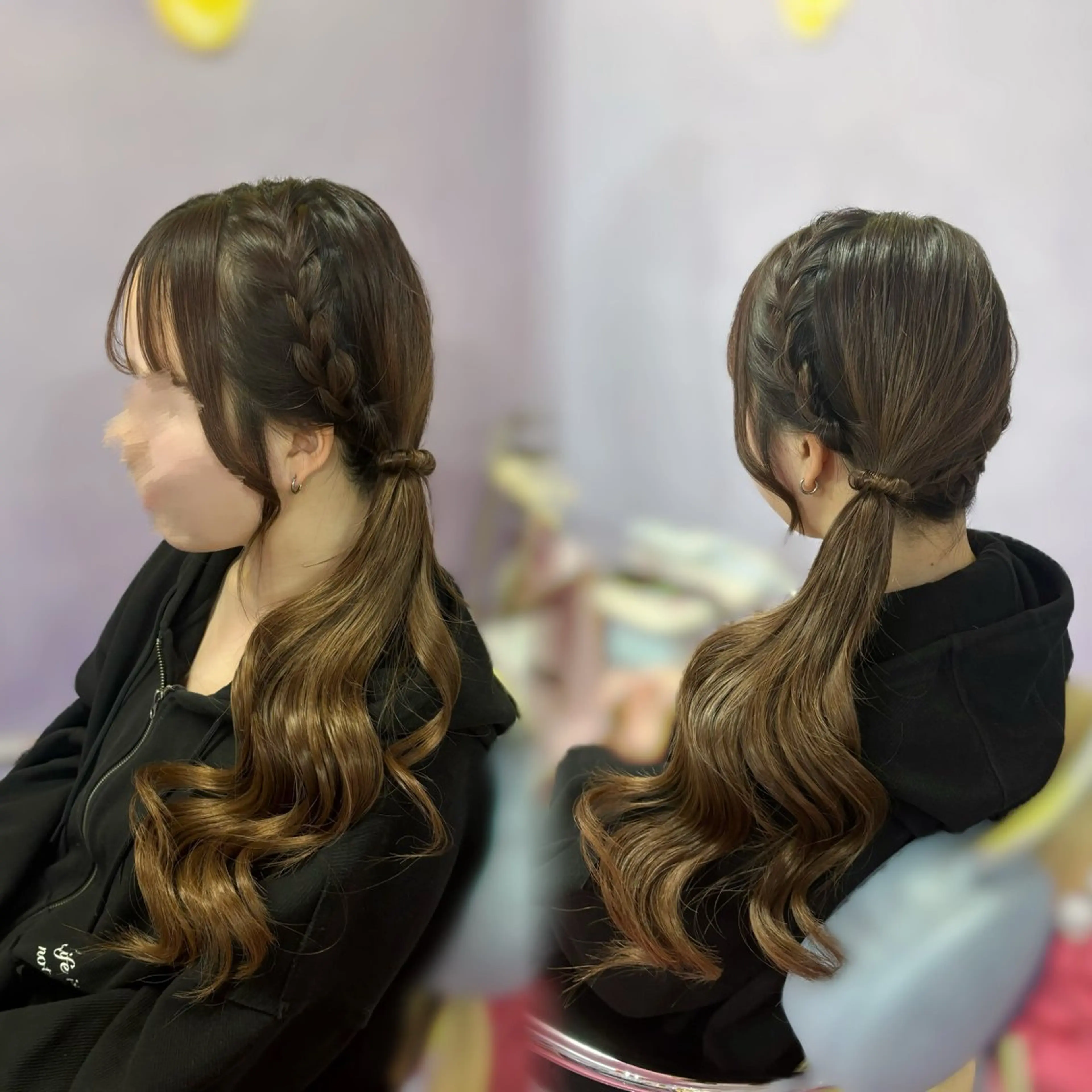 ロング ヘアセット さくら 🌸エクステのヘアスタイル