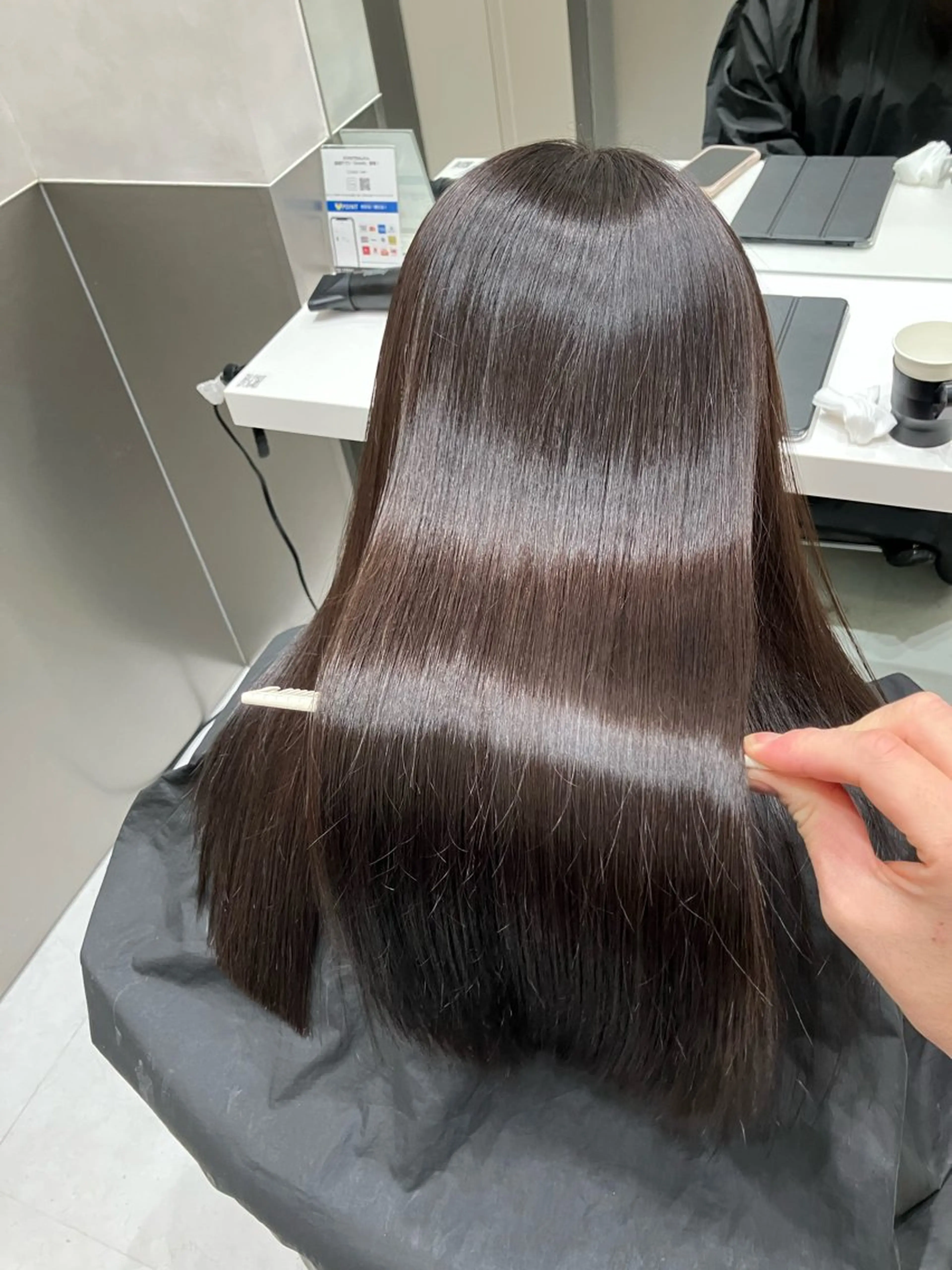 ロング カラー カット ヘアカラー トリートメント 💖ブリーチなし透明 感💖ASAHIのヘアスタイル