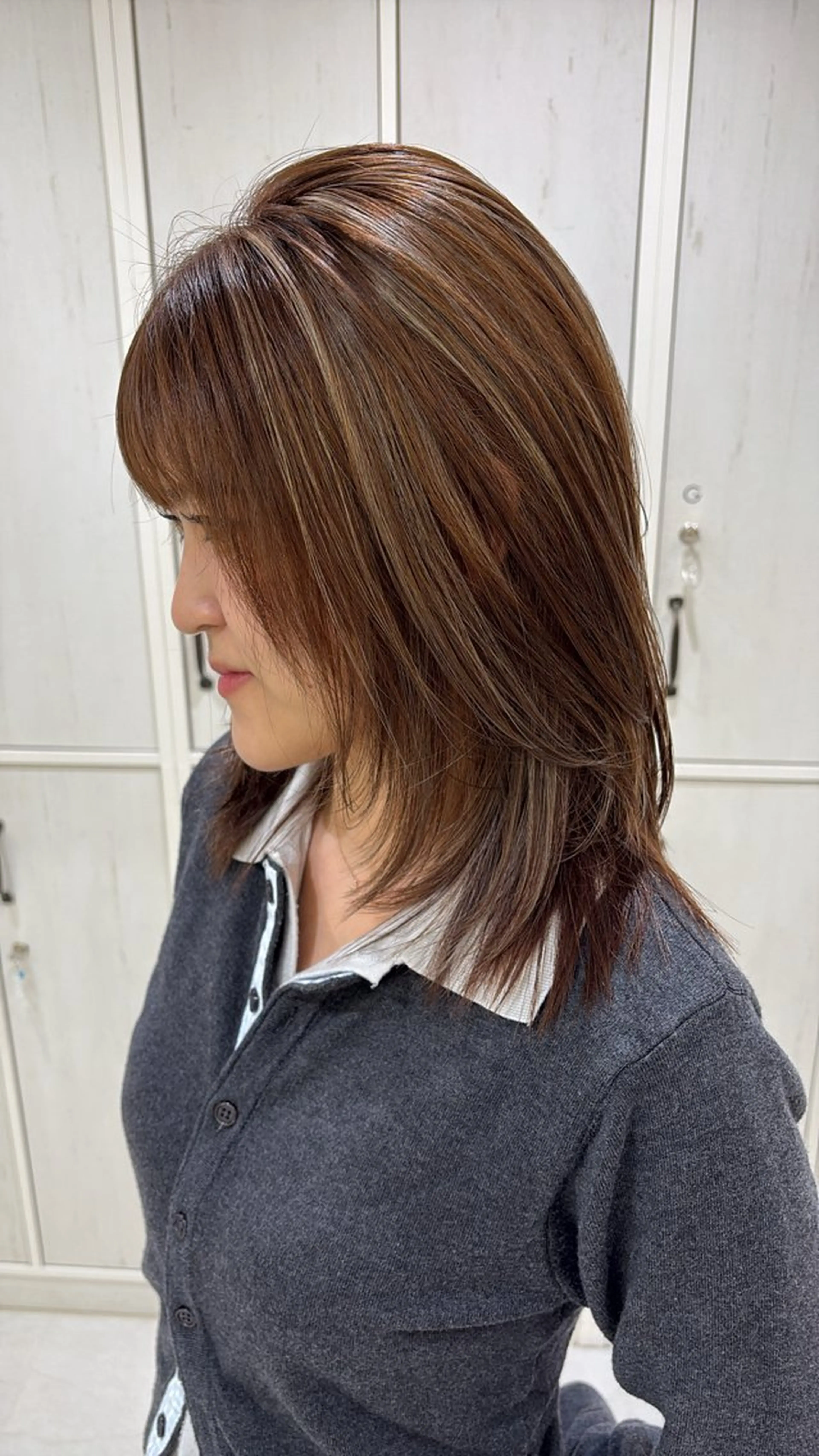 セミロング ヘアカラー hana/海外風ヘア /レイヤーカット🪐のヘアスタイル