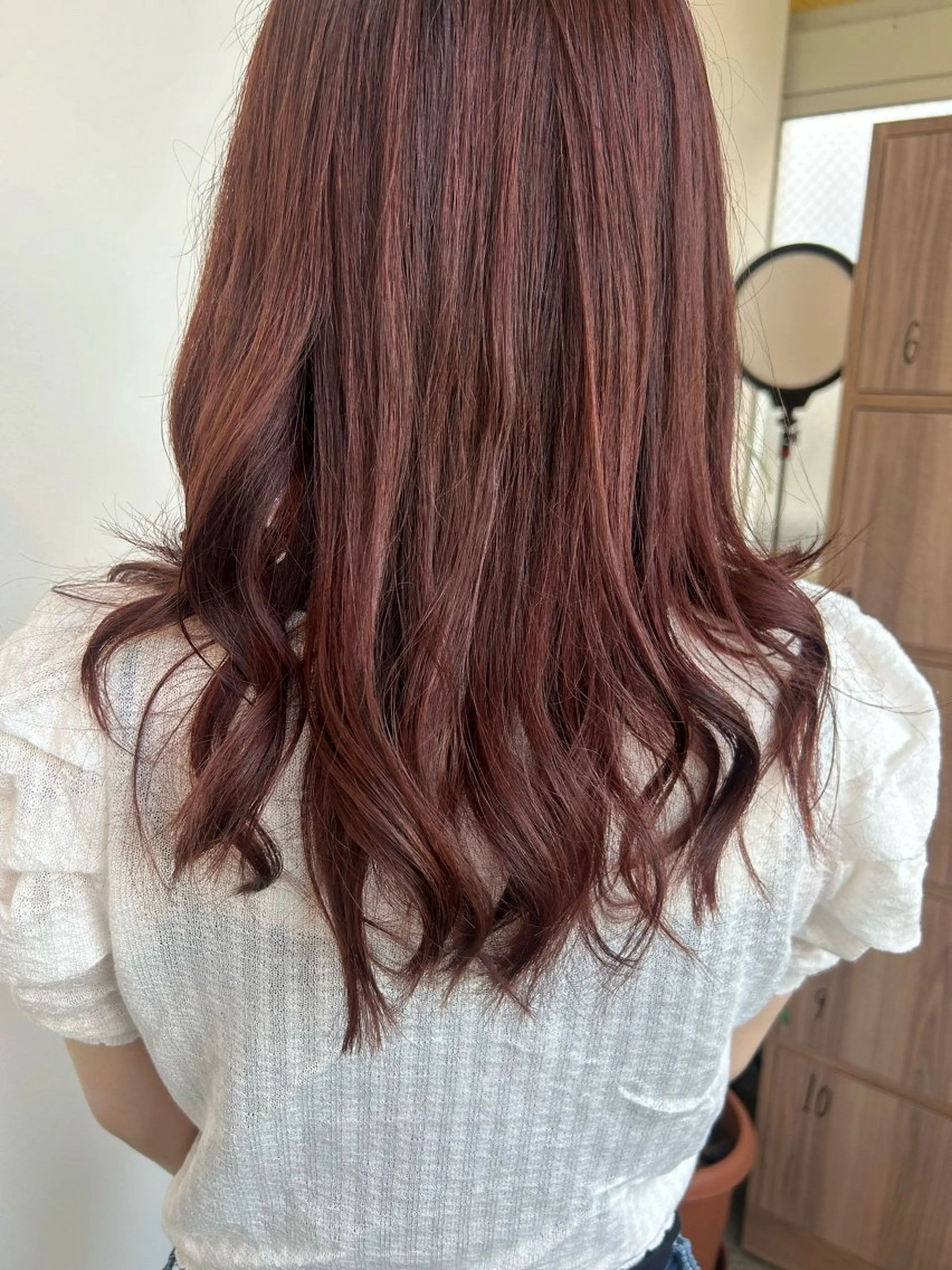 セミロング ピンクブラウン 大坪 拓哉のヘアスタイル