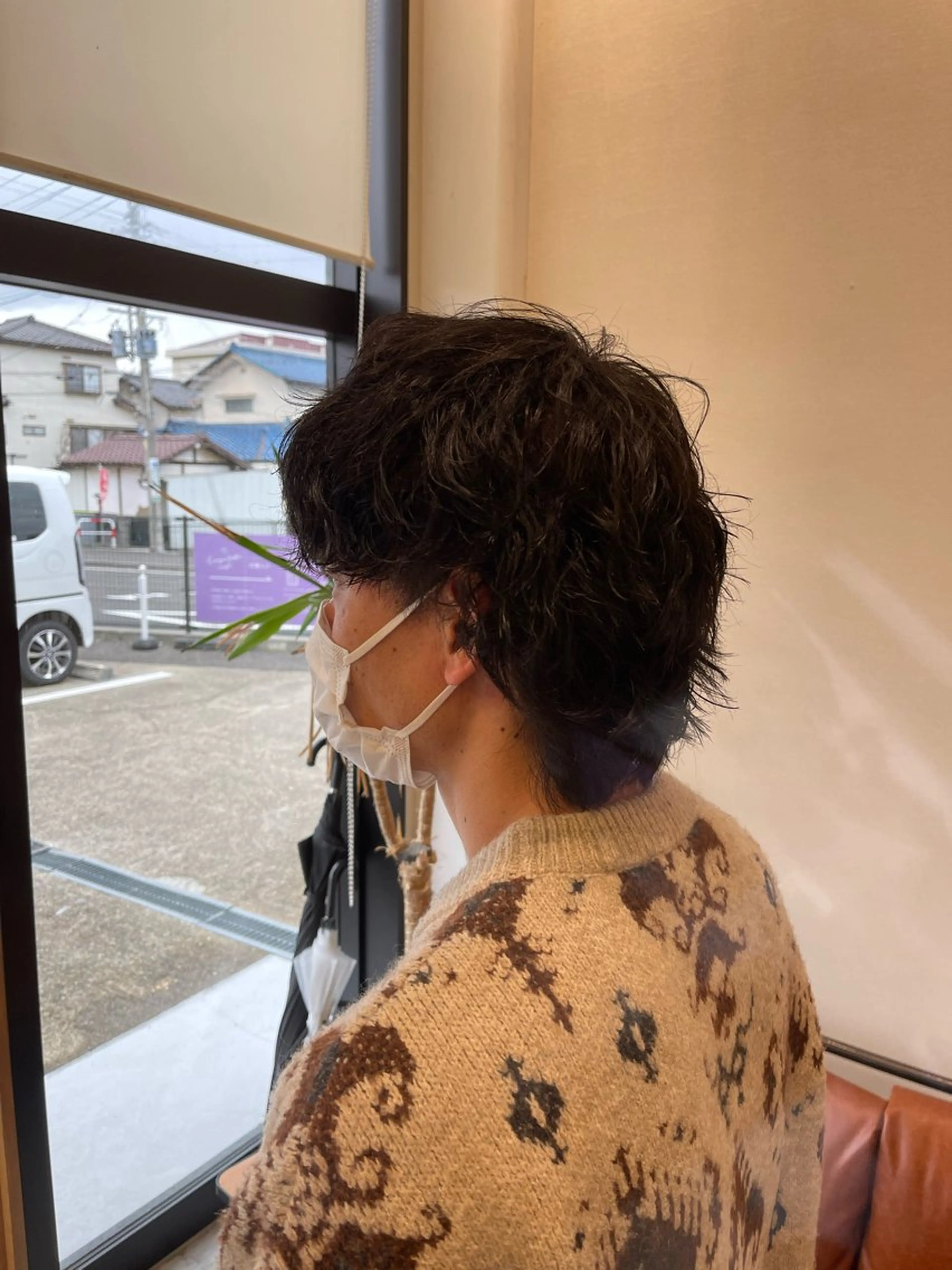 ショート パーマ メンズ 波巻きパーマ カット パーマ 佐藤 海璃のヘアスタイル