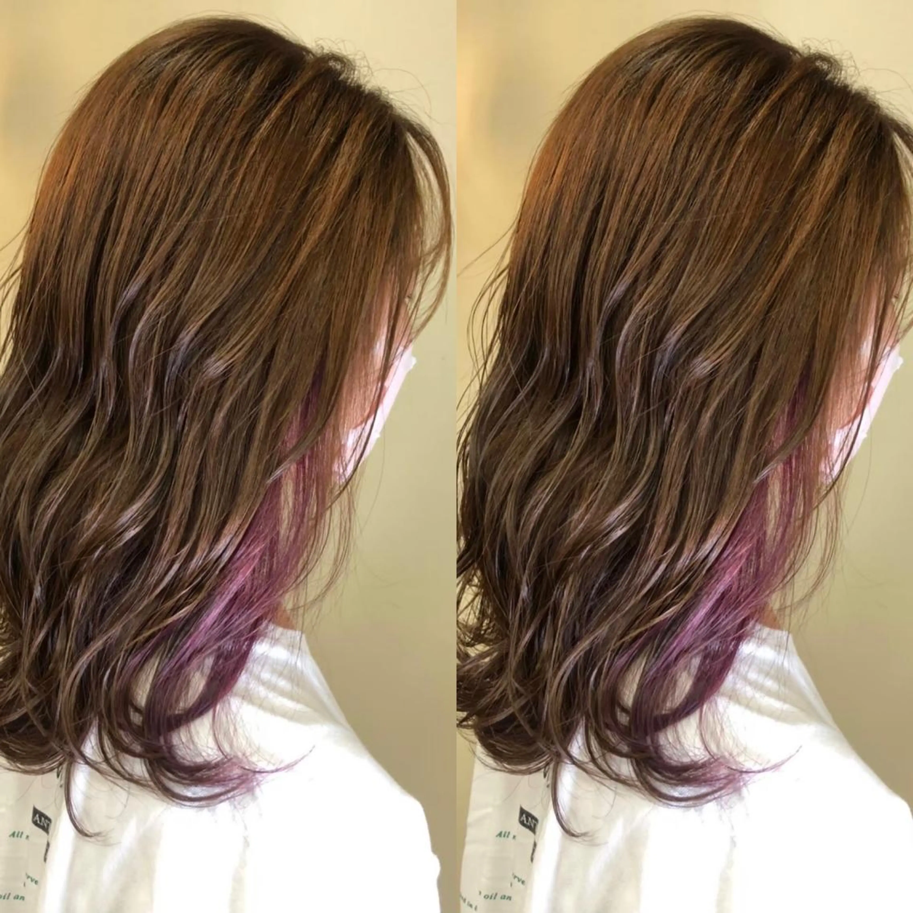 セミロング カラー ブリーチ イヤリングカラー インナーカラー ピンクカラー バイオレットカラー hair studio  jyym's所属・ボーイッシュ美容師 刈り上げ/ショートのヘアスタイル