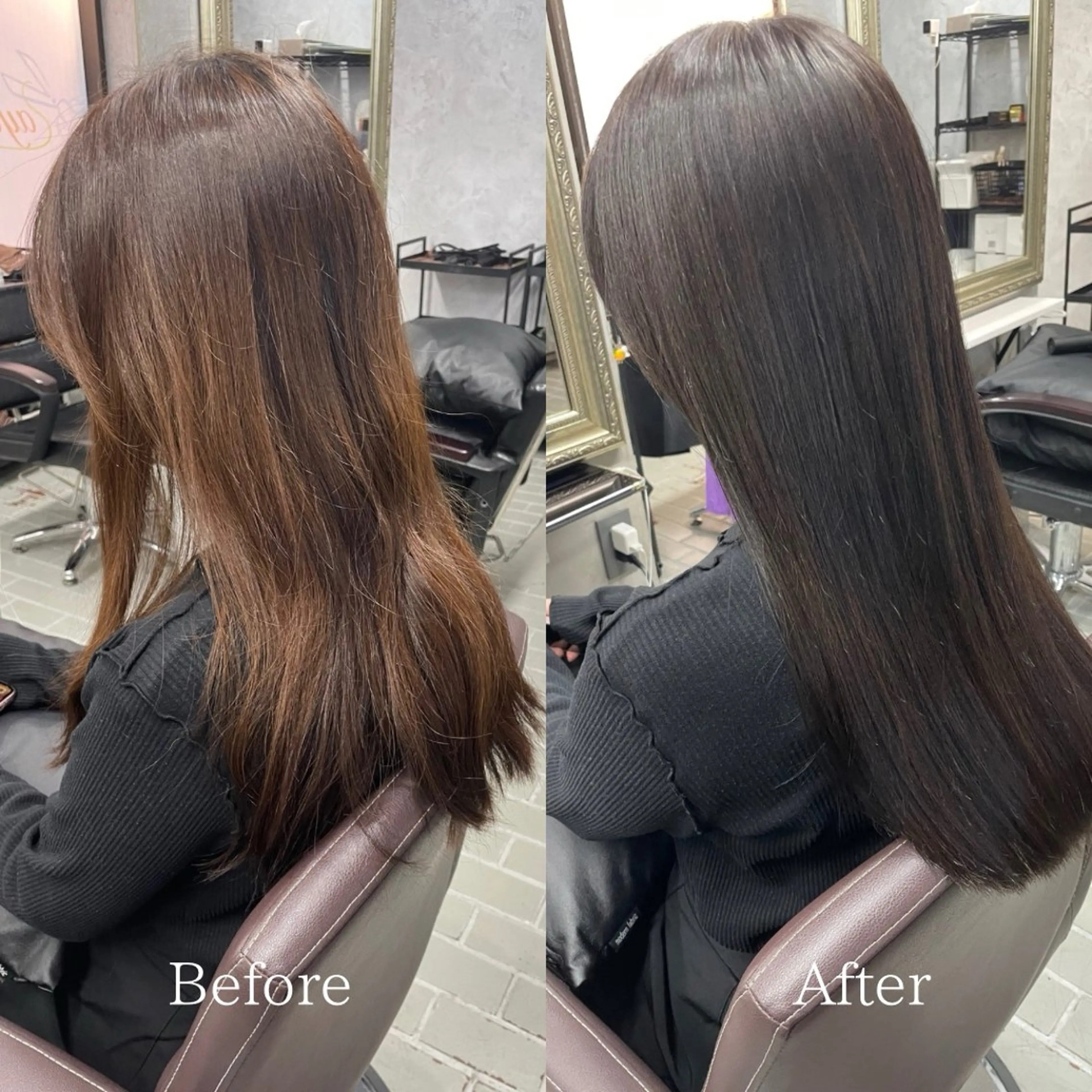 セミロング 髪質改善 艶髪/透明感カラー 山﨑俊輔のヘアスタイル