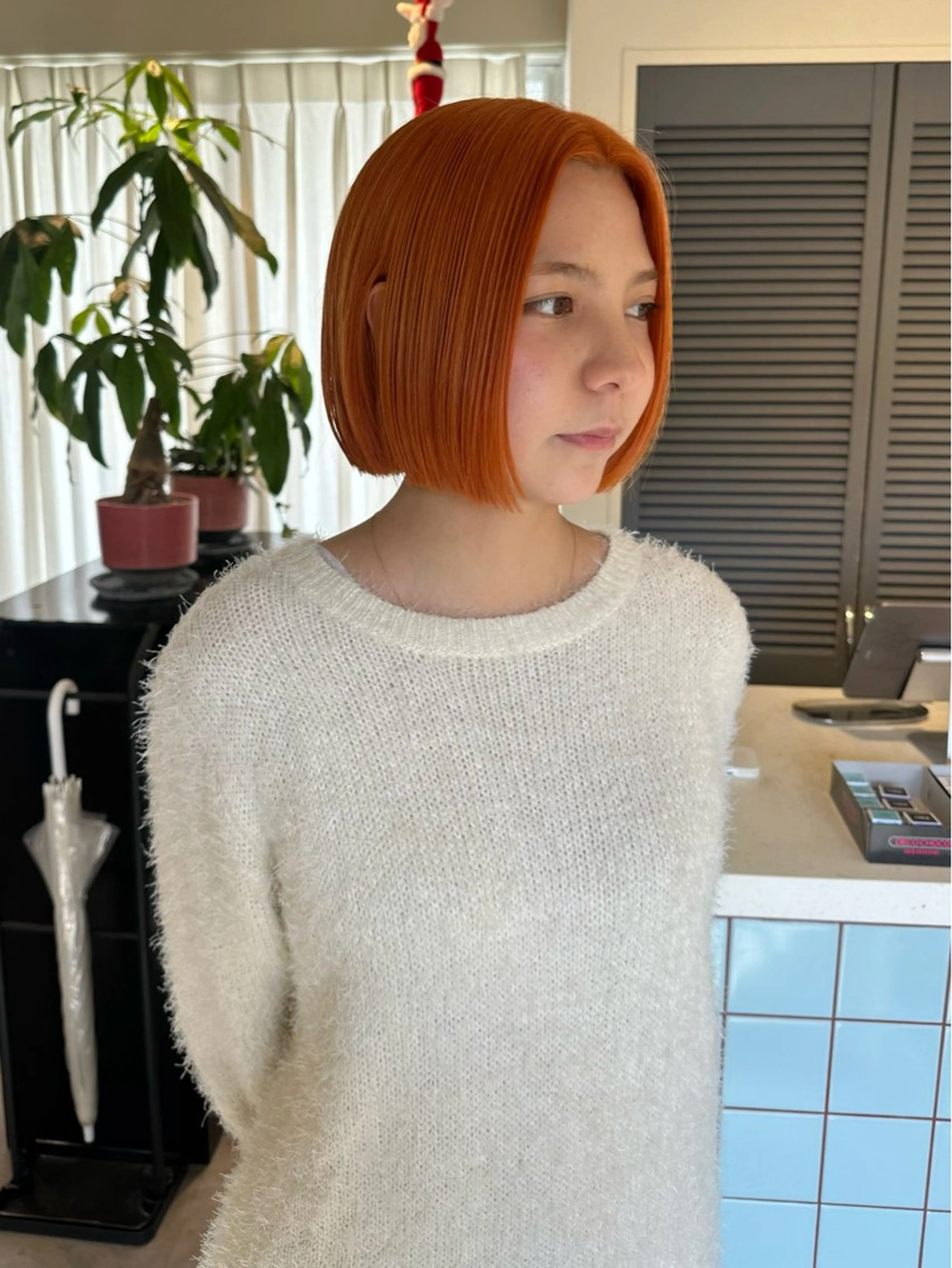 ミディアム カラー ヘアカラー HANAME 原宿美容室のヘアスタイル