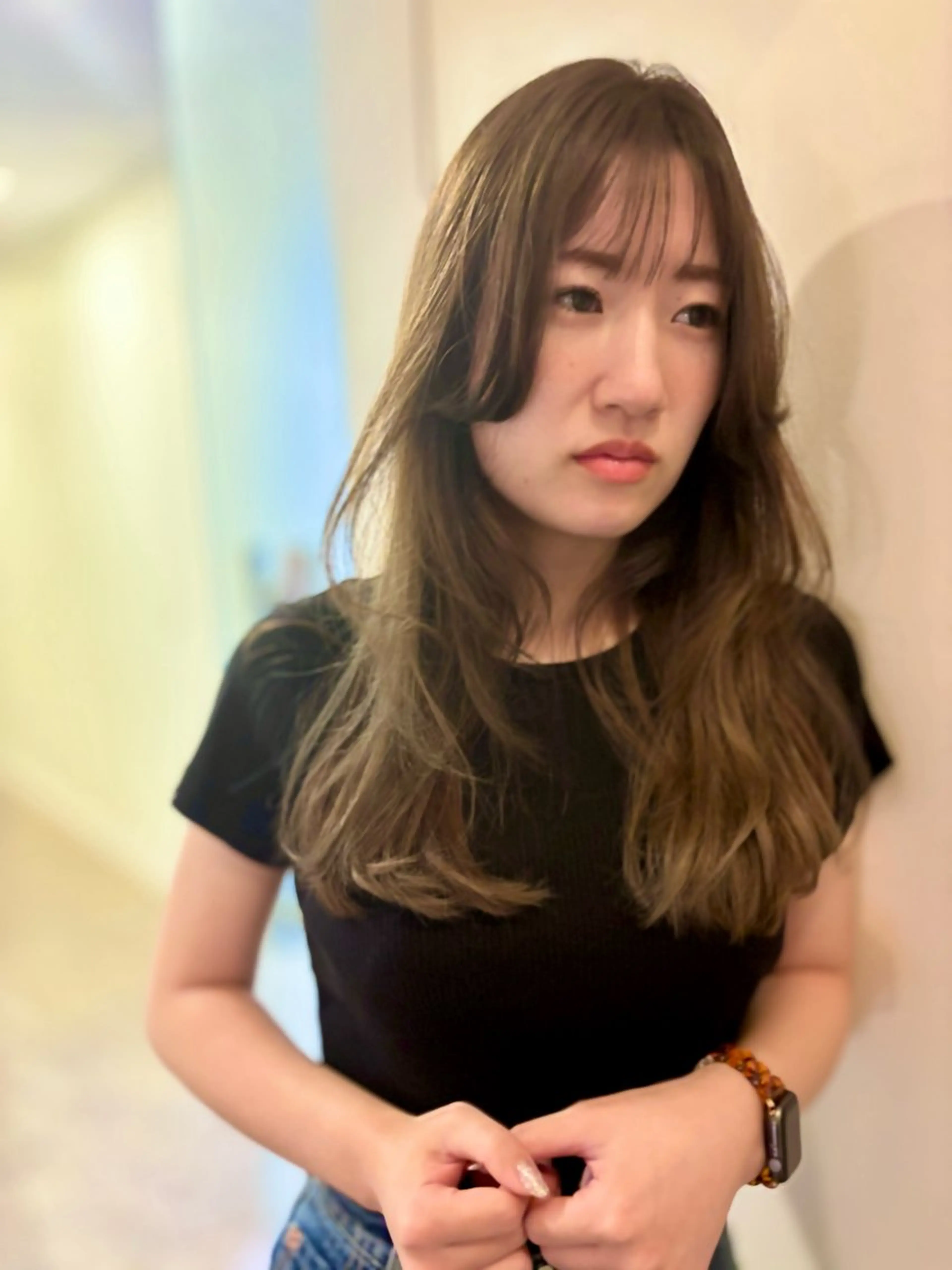 ロング カラー カット ヘアカラー トリートメント natsu fujinoのヘアスタイル