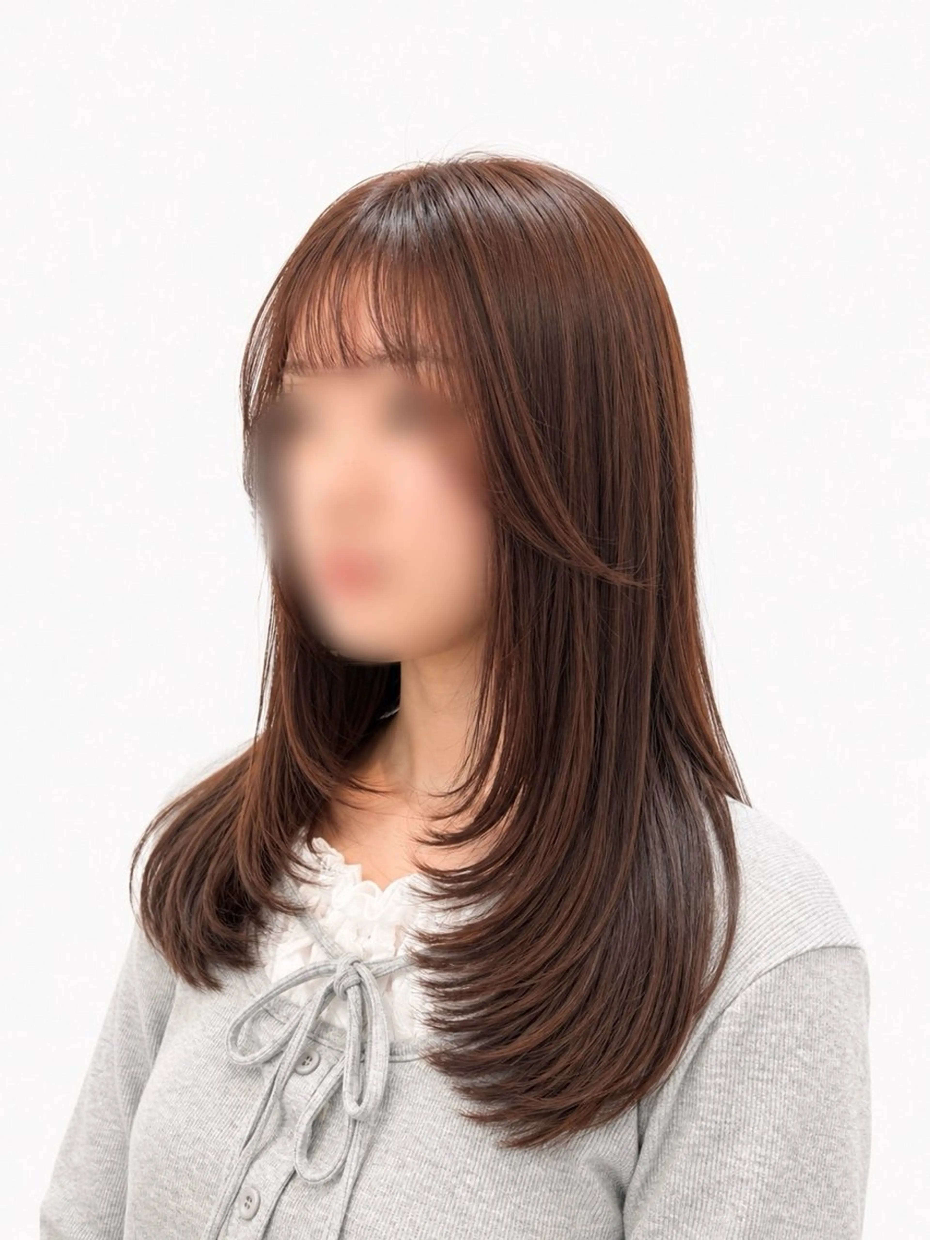 ロング レイヤーカット カット ヘアカラー トリートメント 艶髪/レイヤー/ ツグミのヘアスタイル