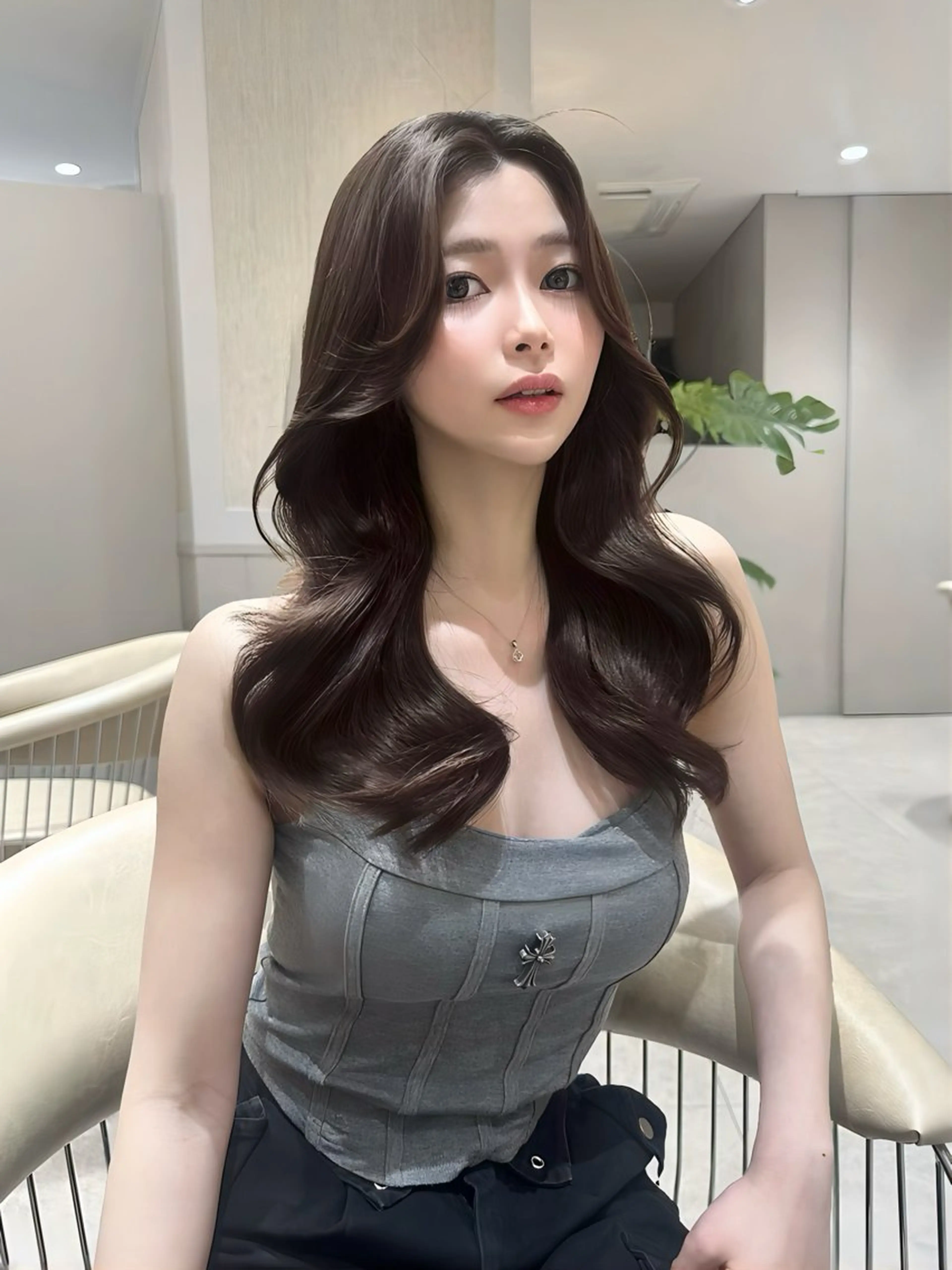 ロング カット ヘアカラー トリートメント ♡Yoshino♡ 色っぽトレンドヘアのヘアスタイル