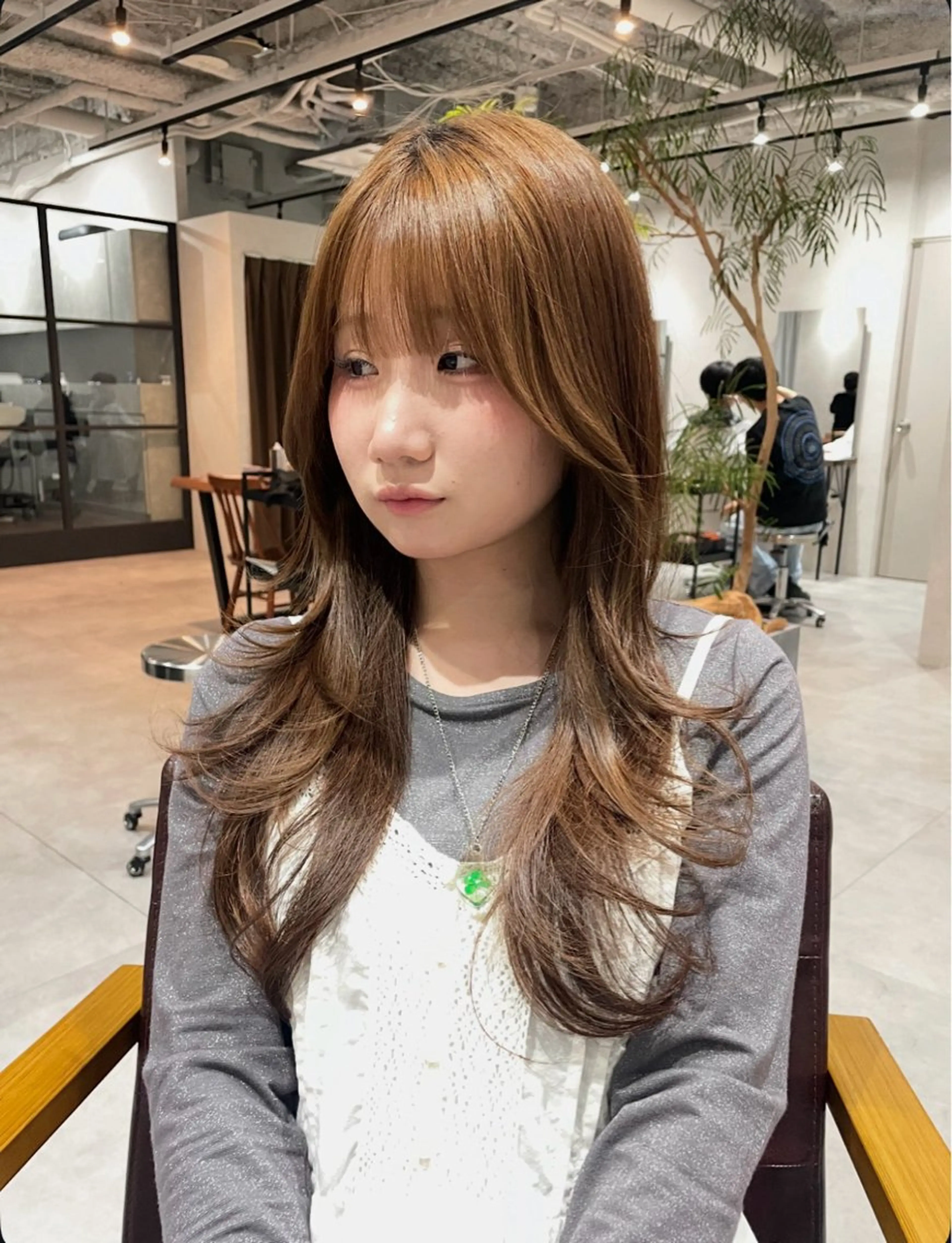 ロング カット 元平 未祐のヘアスタイル