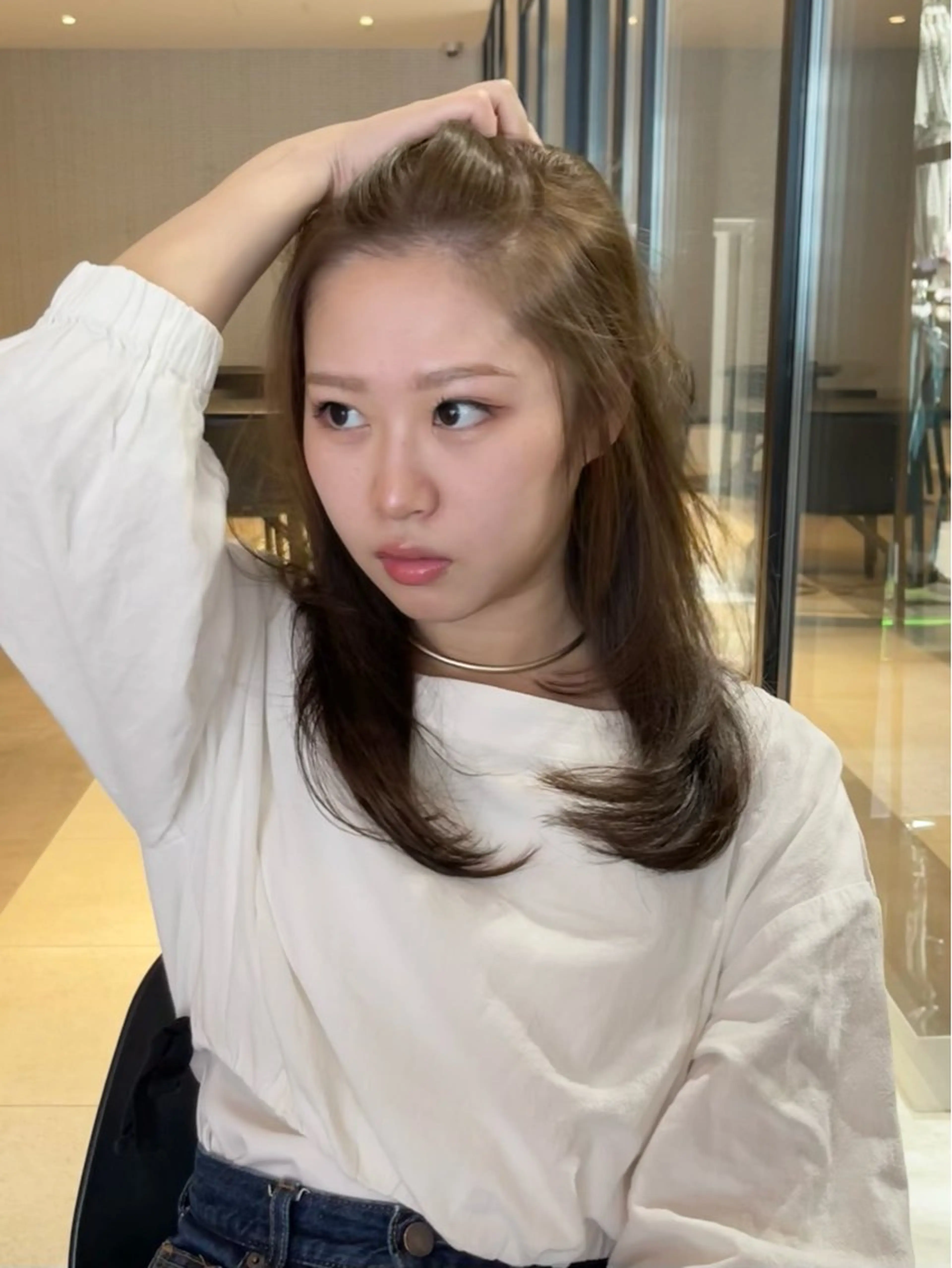 セミロング ヘアカラー トリートメント 園田 渉 ◤SHIKIO◢のヘアスタイル