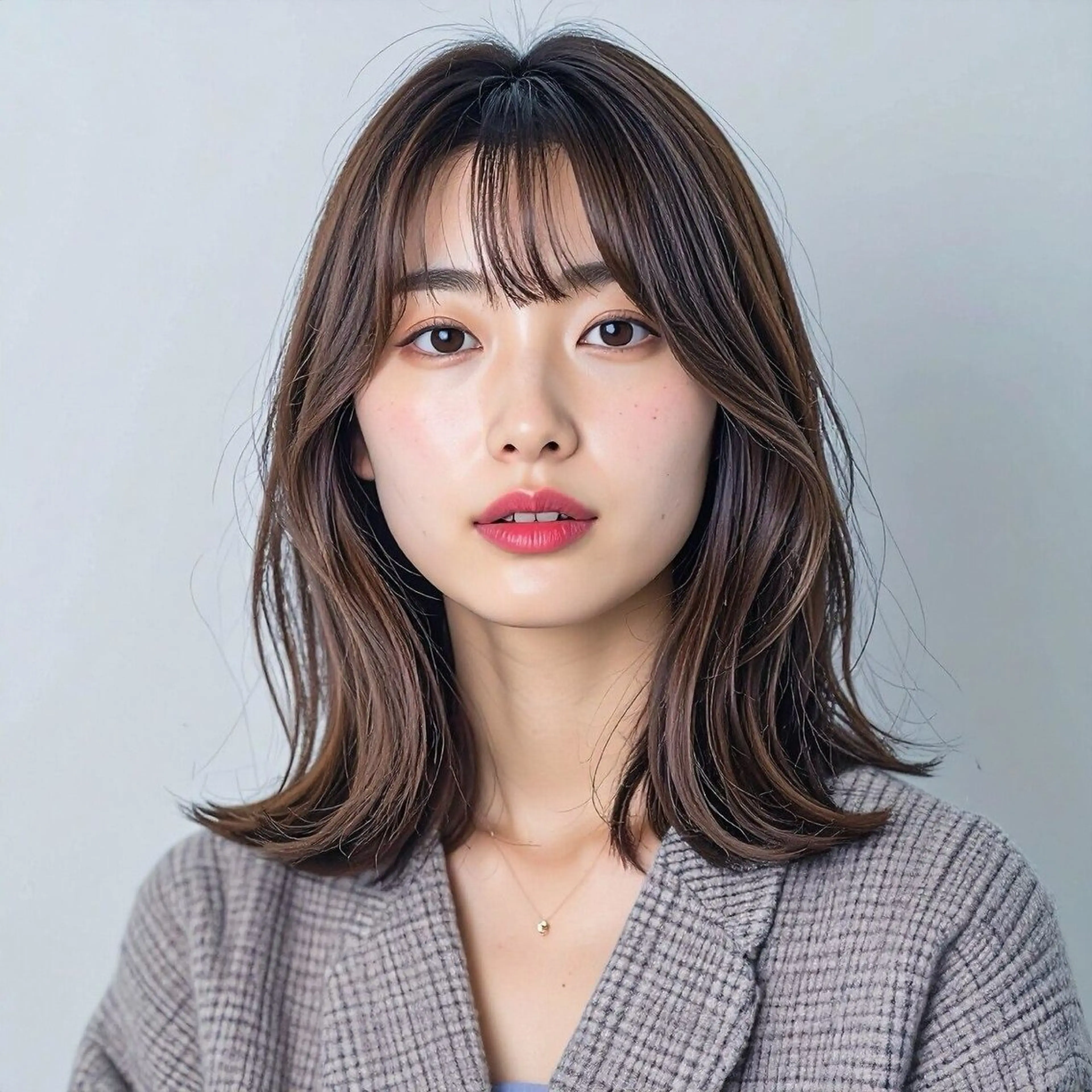 ミディアム 津田 花望のヘアスタイル