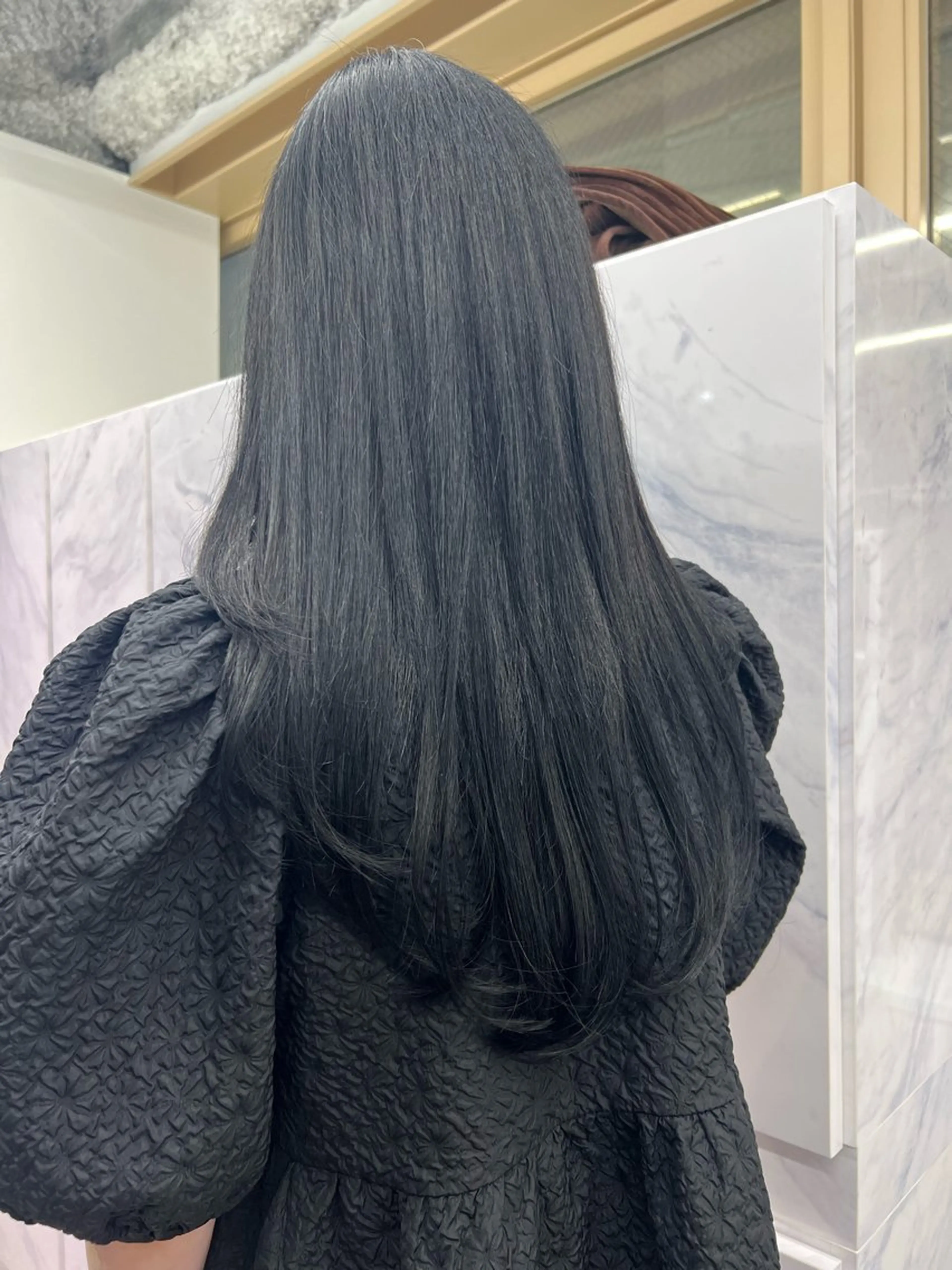 セミロング プルエクステ エクステ レイヤーカット エクステ プルエクステ 🖤MIYUのヘアスタイル