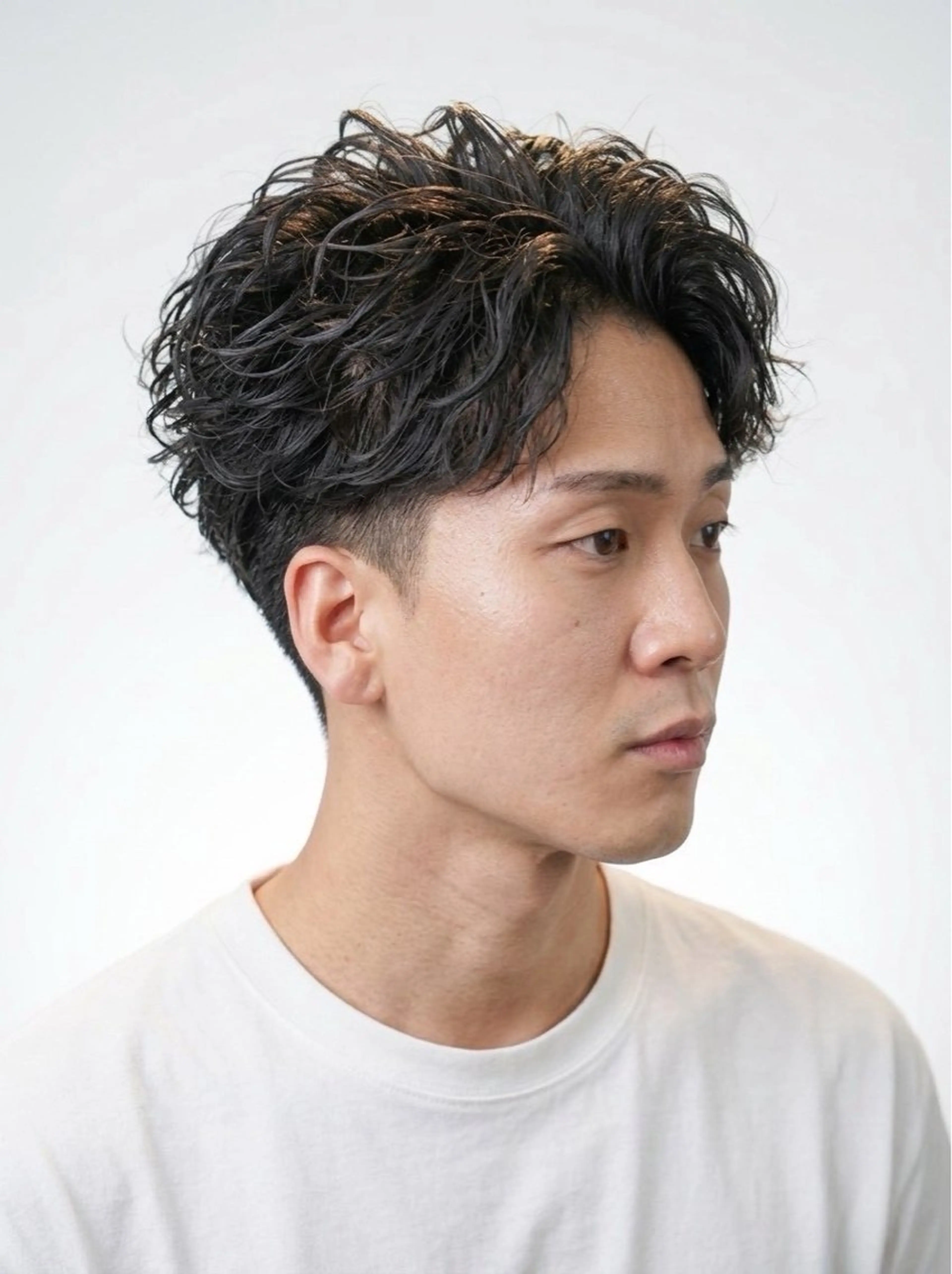 ショート パーマ メンズ . オオシマのヘアスタイル