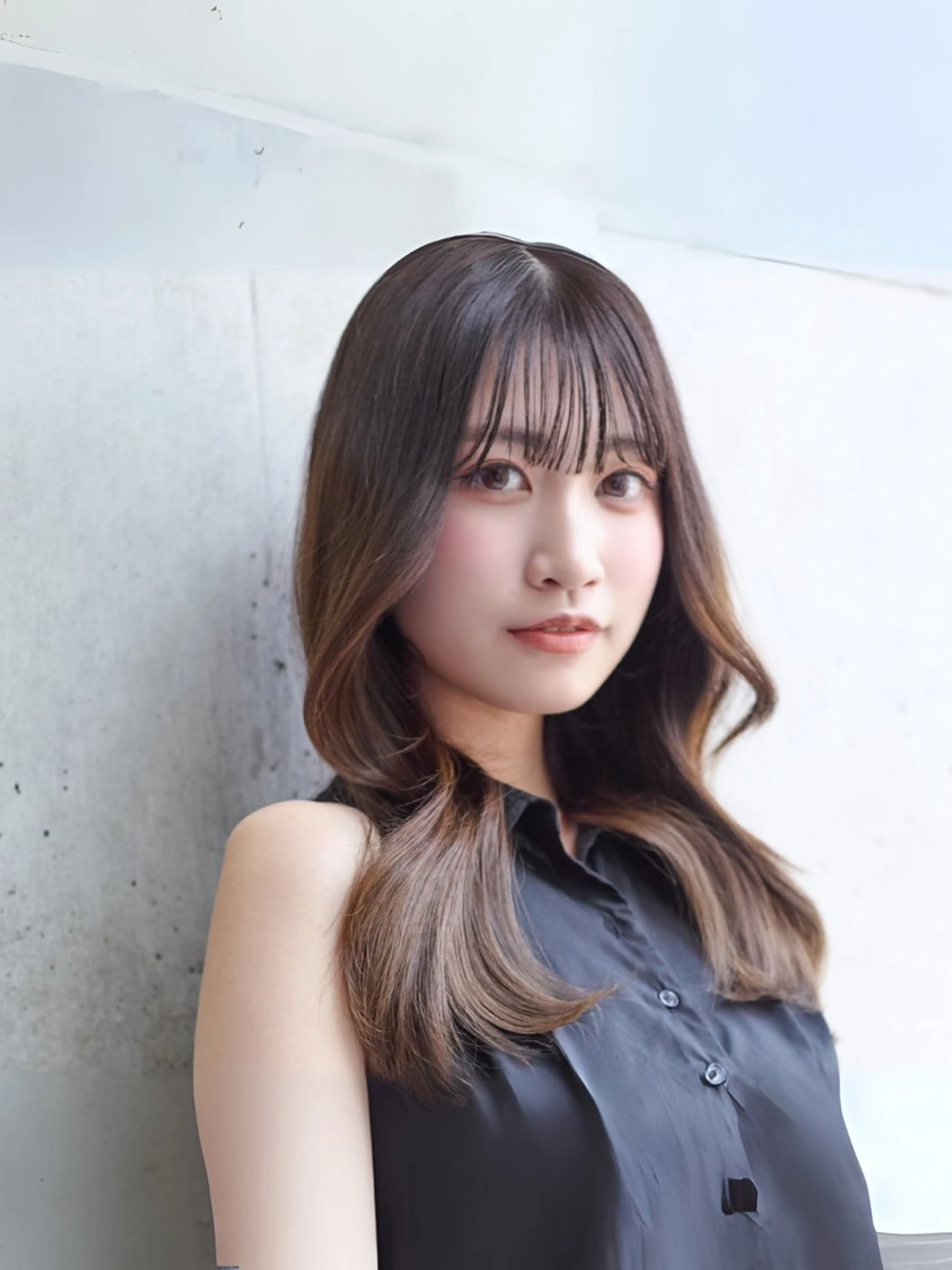 ミディアム 池田 賢太のヘアスタイル