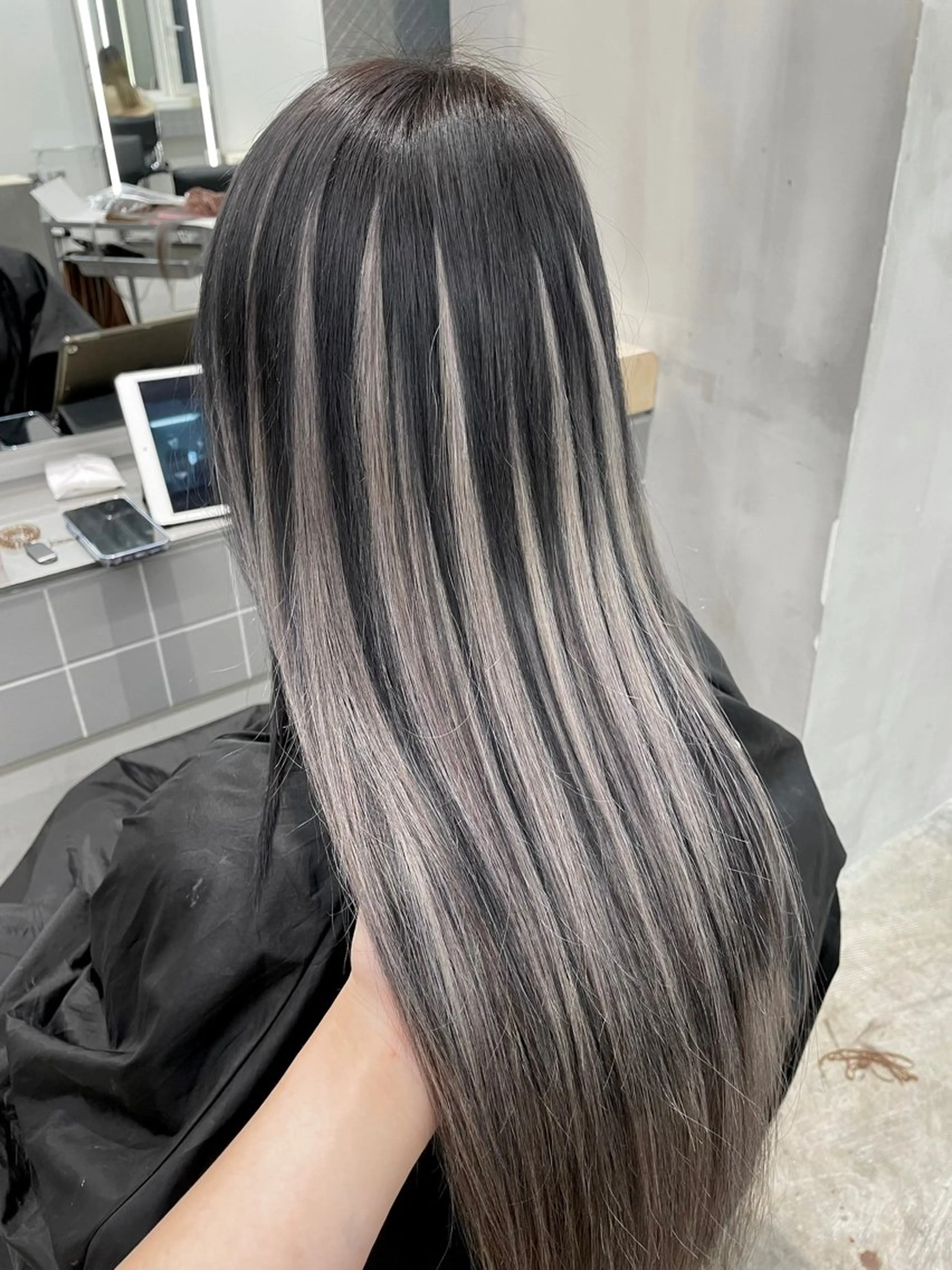 ロング カラー ヘアアレンジ プルエクステ バレイヤージュ デザインカラー エクステ レイヤーカット ヘアカラー エクステ 🎀プルエクステ みまひかる🎀のヘアスタイル