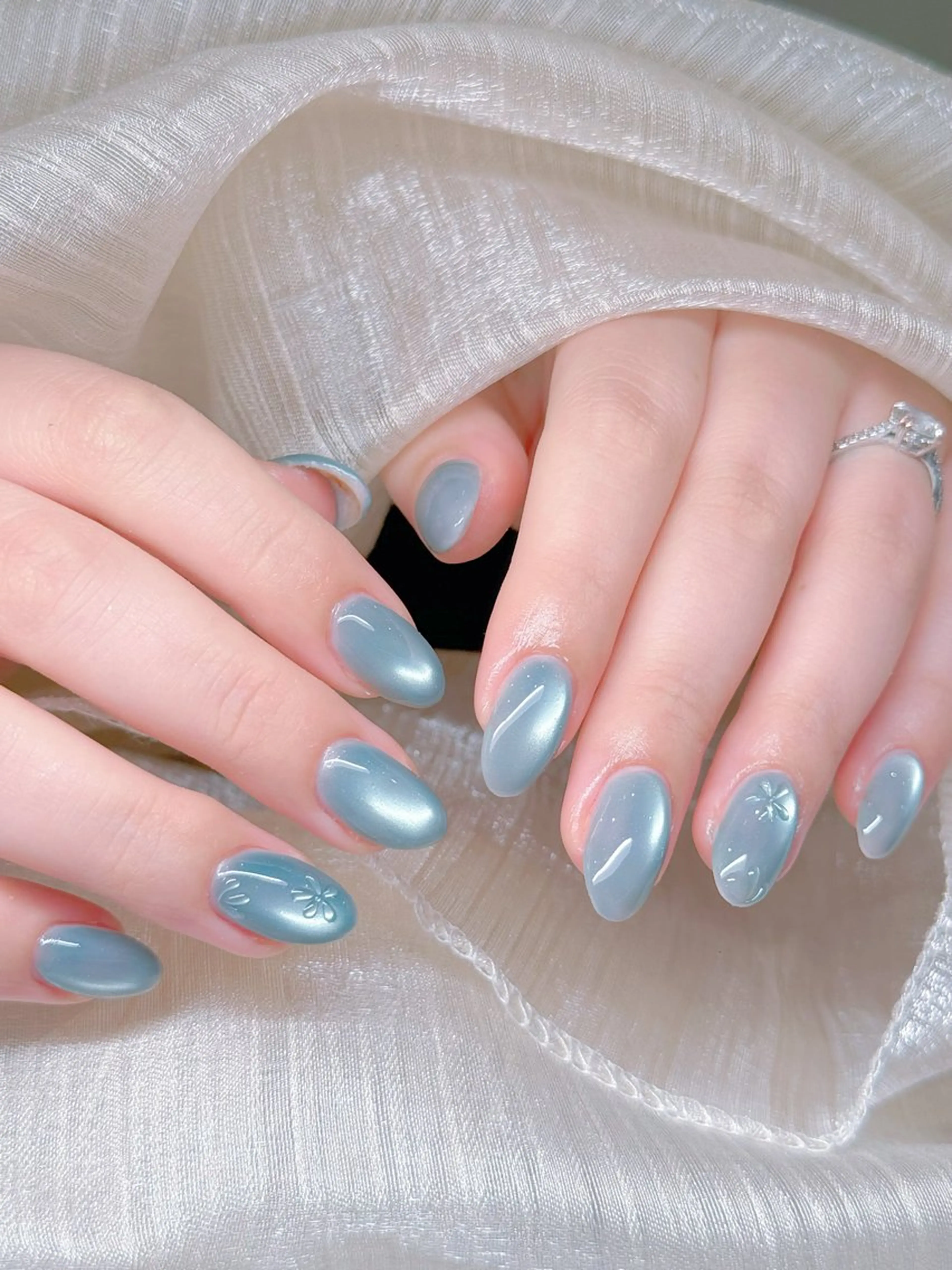 ネイル チークネイル フレンチネイル 韓国ネイル マグネットネイル ミラーネイル ハンドネイル MILO 168 池袋のネイルデザイン