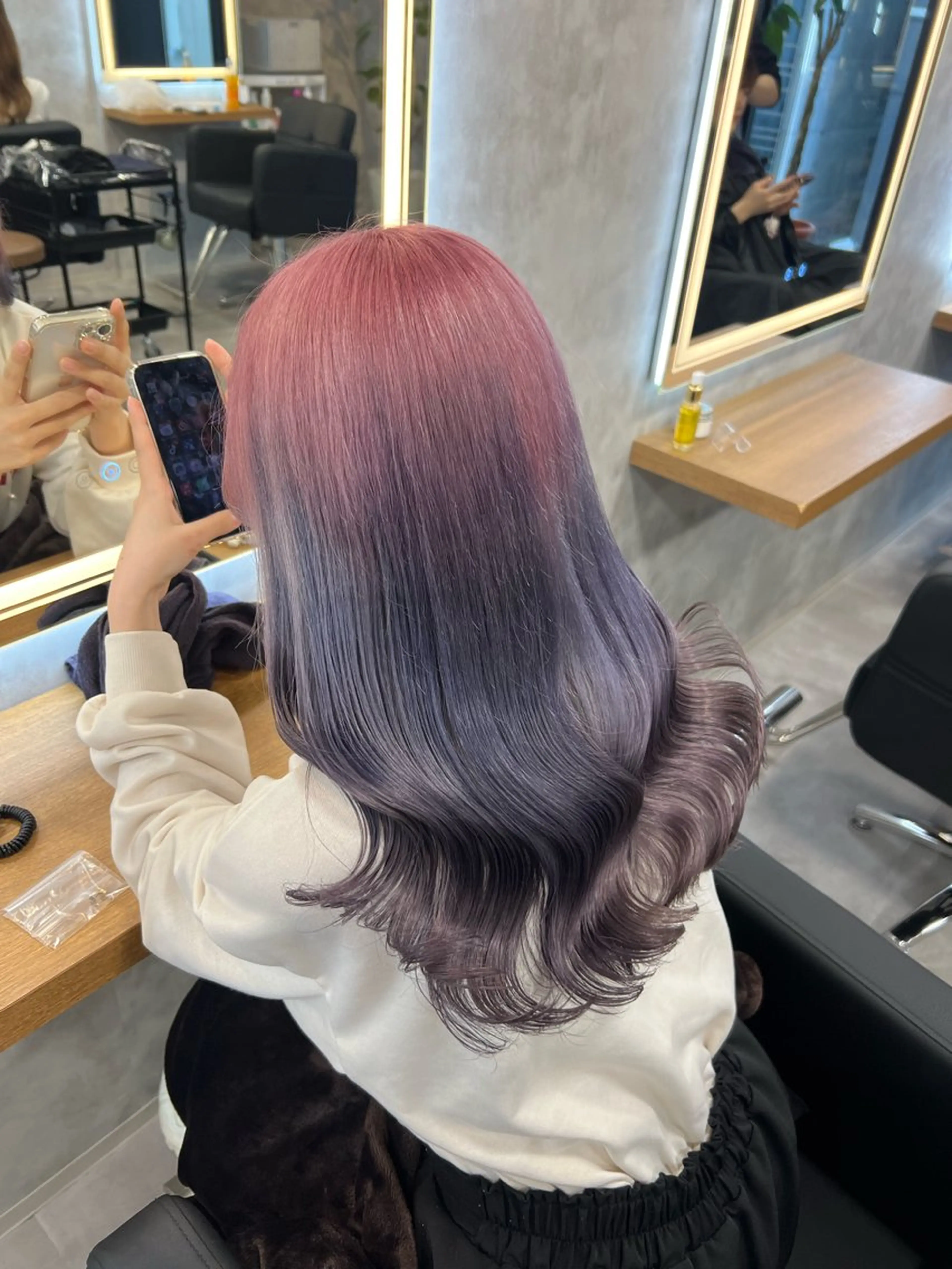 ミディアム カラー ヘアカラー トリートメント ヘッドスパ ヘアセット 🎨ブリーチ職人 店長Takaya🎨のヘアスタイル