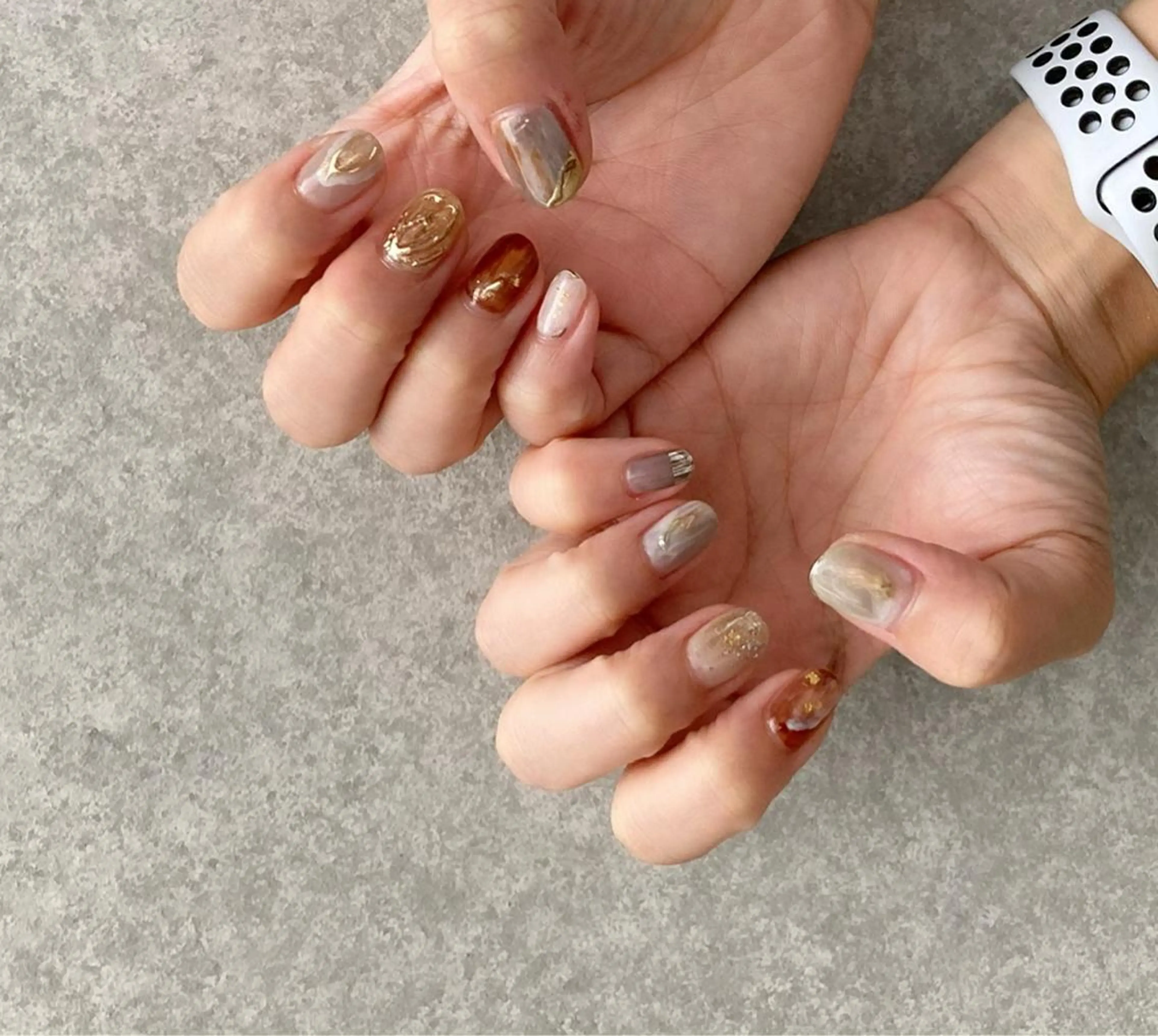 ネイル アートネイル 長さ出し ジェルネイル マットネイル ミラーネイル ハンドネイル nail salon Soeurのネイルデザイン
