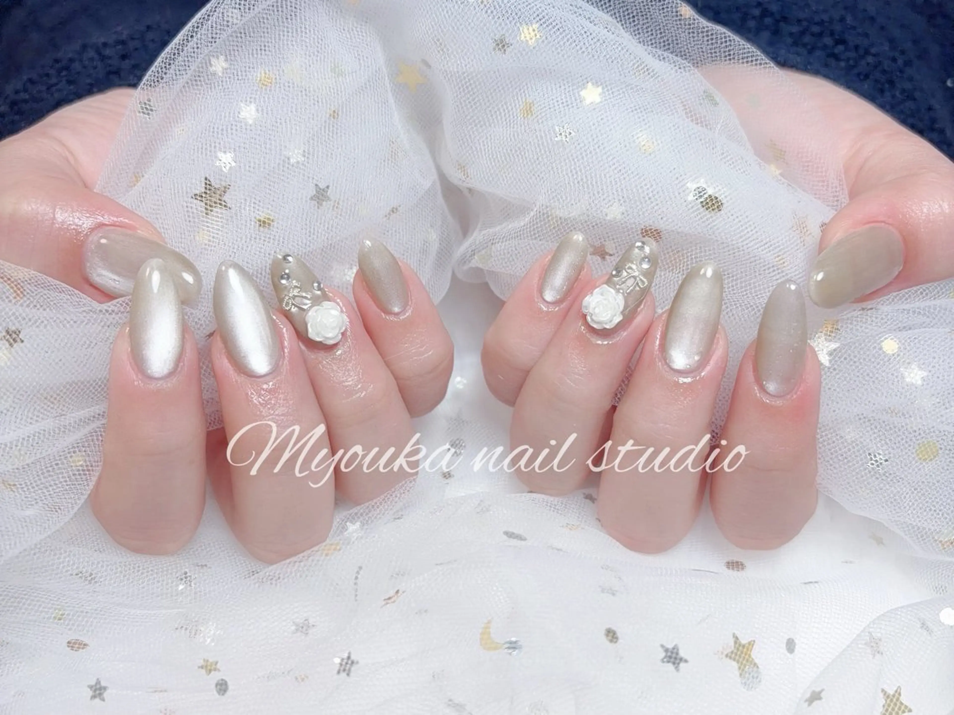 ネイル チークネイル 長さ出し フットネイル ジェルネイル グラデーション ハンドネイル ハンドケア Myouka所属・Myouka 板橋区大山駅前店のネイルデザイン