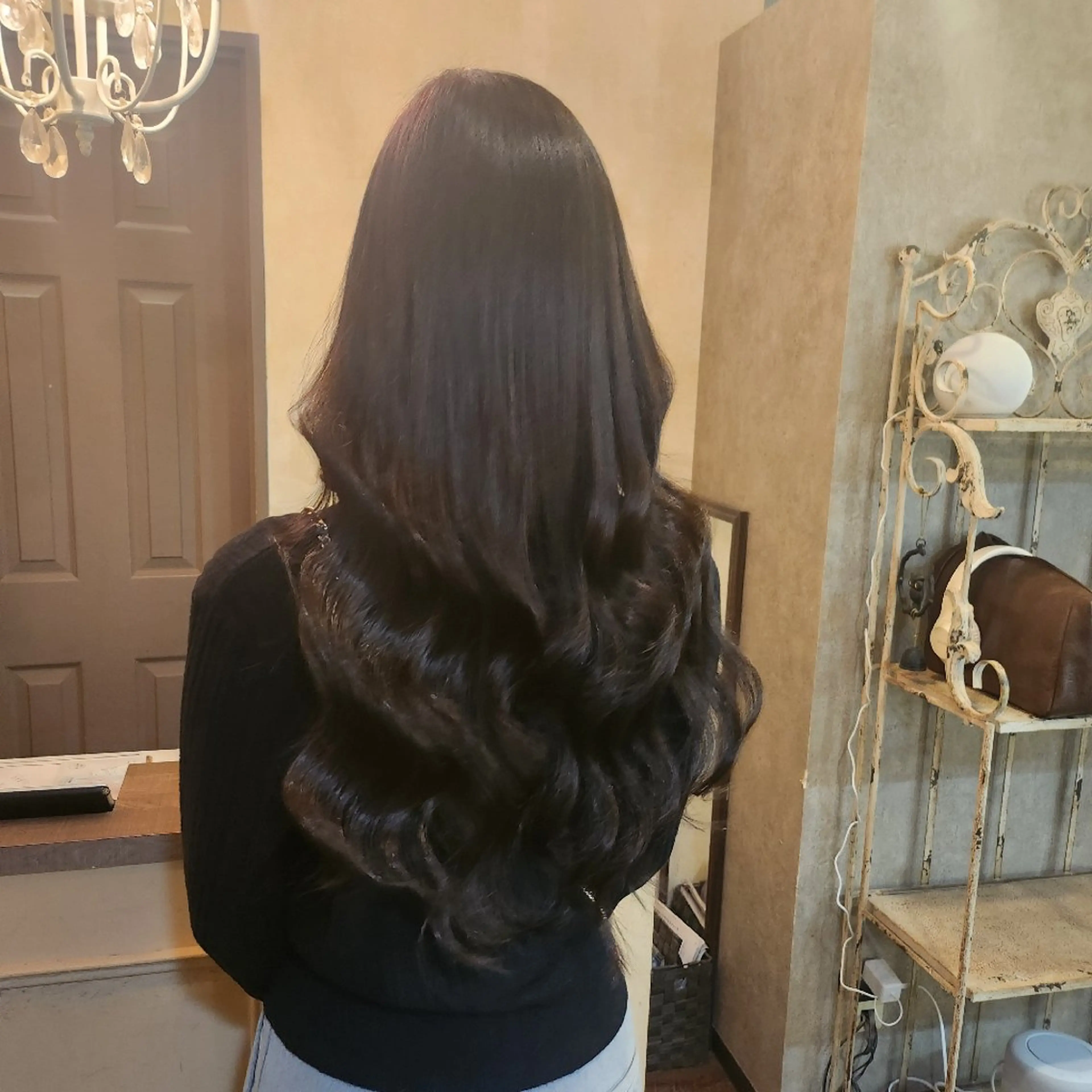 ロング ヘアアレンジ シールエクステ エクステ ロング カット エクステ 田井中 悠紀のヘアスタイル