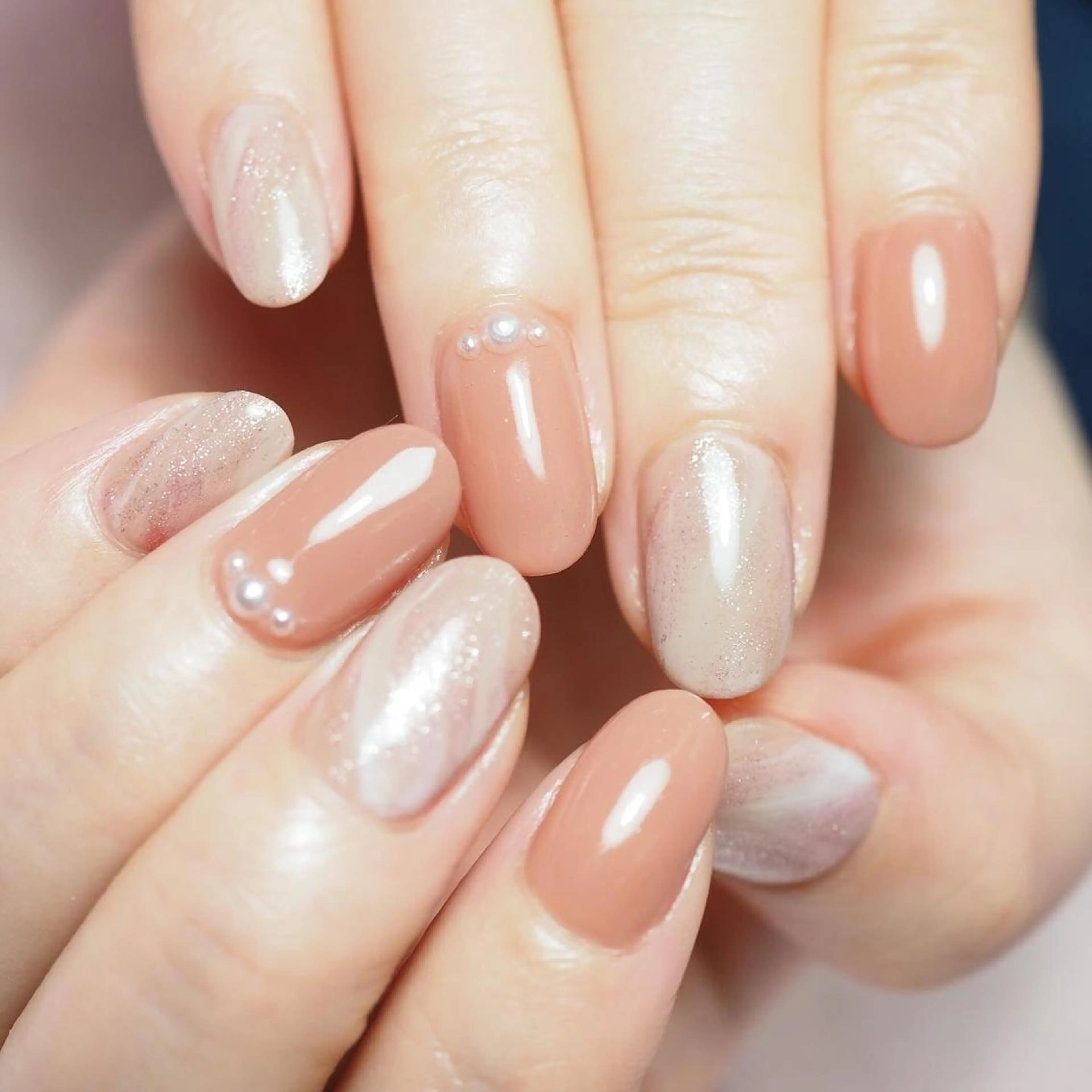 ネイル シンプルネイル 深爪を断らない スカルプ高評価店のネイルデザイン