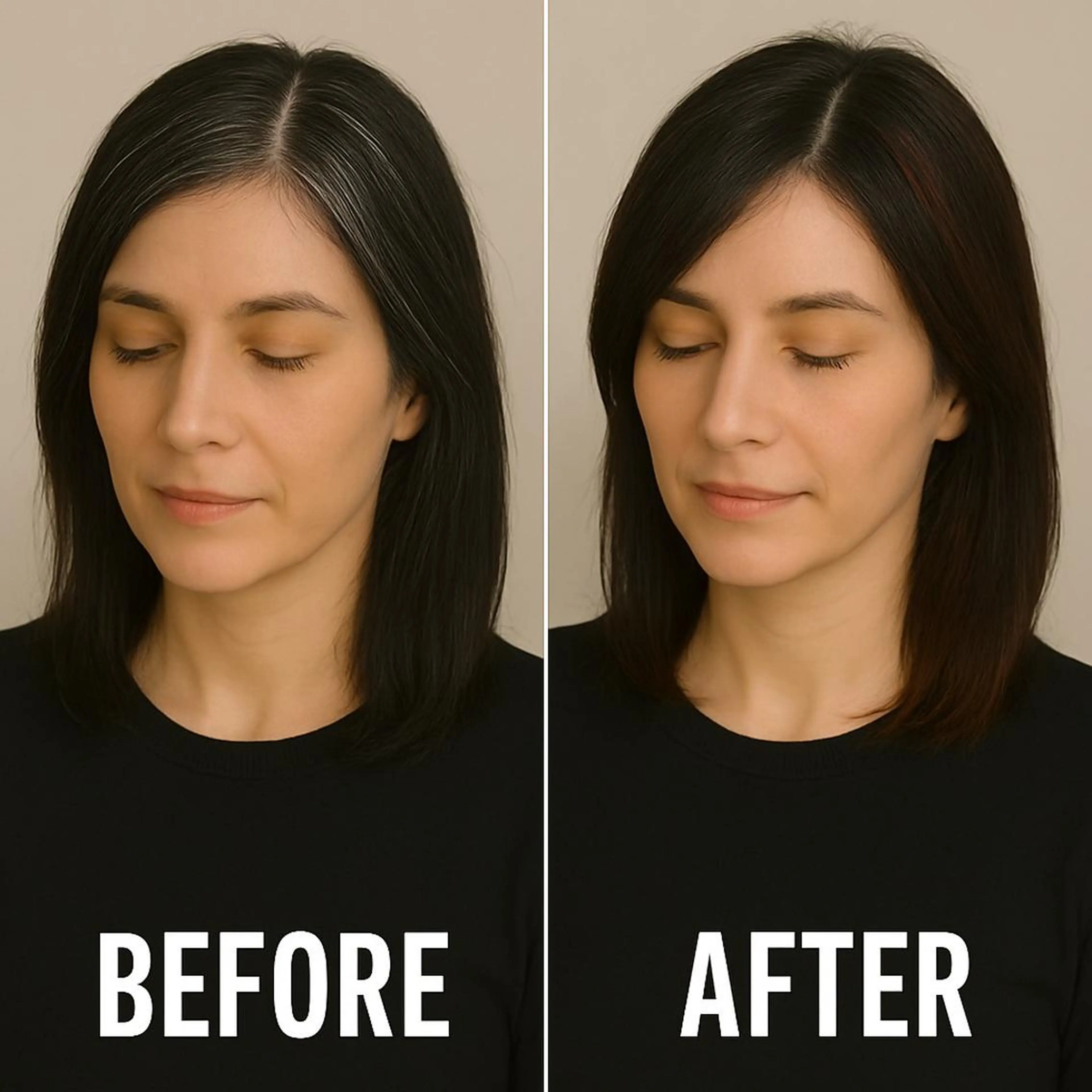 カット+伸びても気になりにくい白髪だけを染める酸性カラーの写真