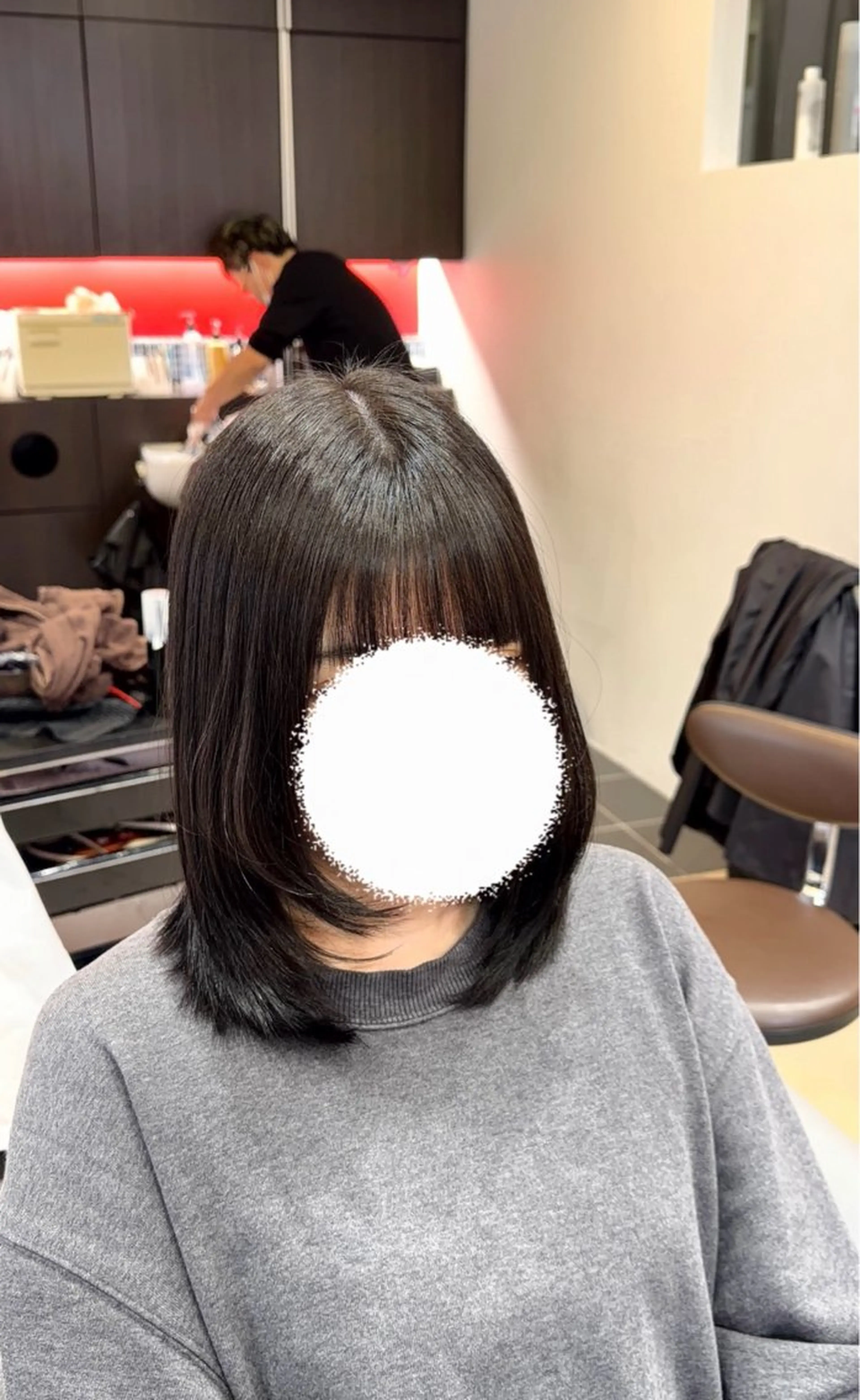 ミディアム レイヤーカット カット ヘアカラー レイヤーカット/ 縮毛矯正/海音のヘアスタイル