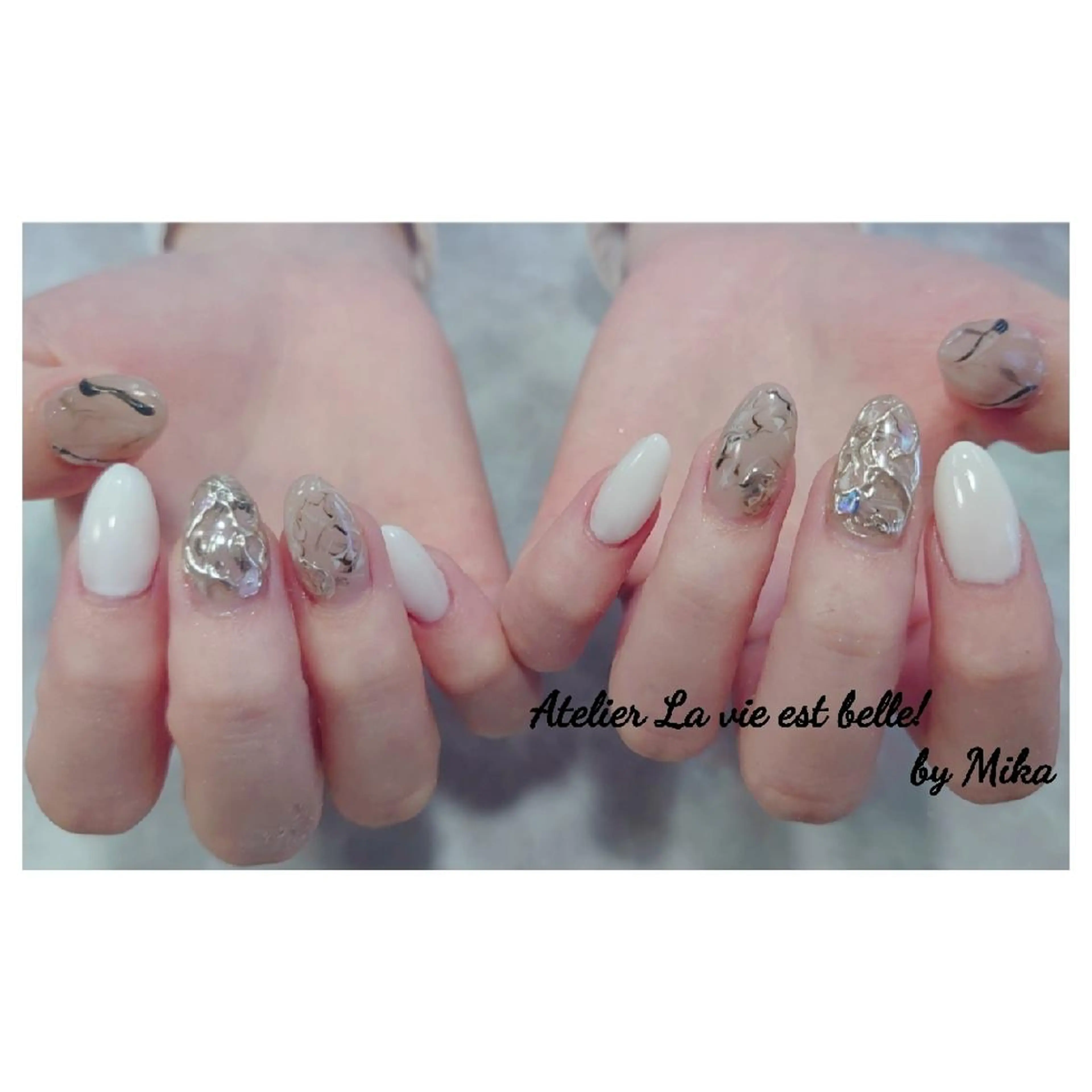 ネイル スカルプネイル アトリエ ラヴィエベルのネイルデザイン