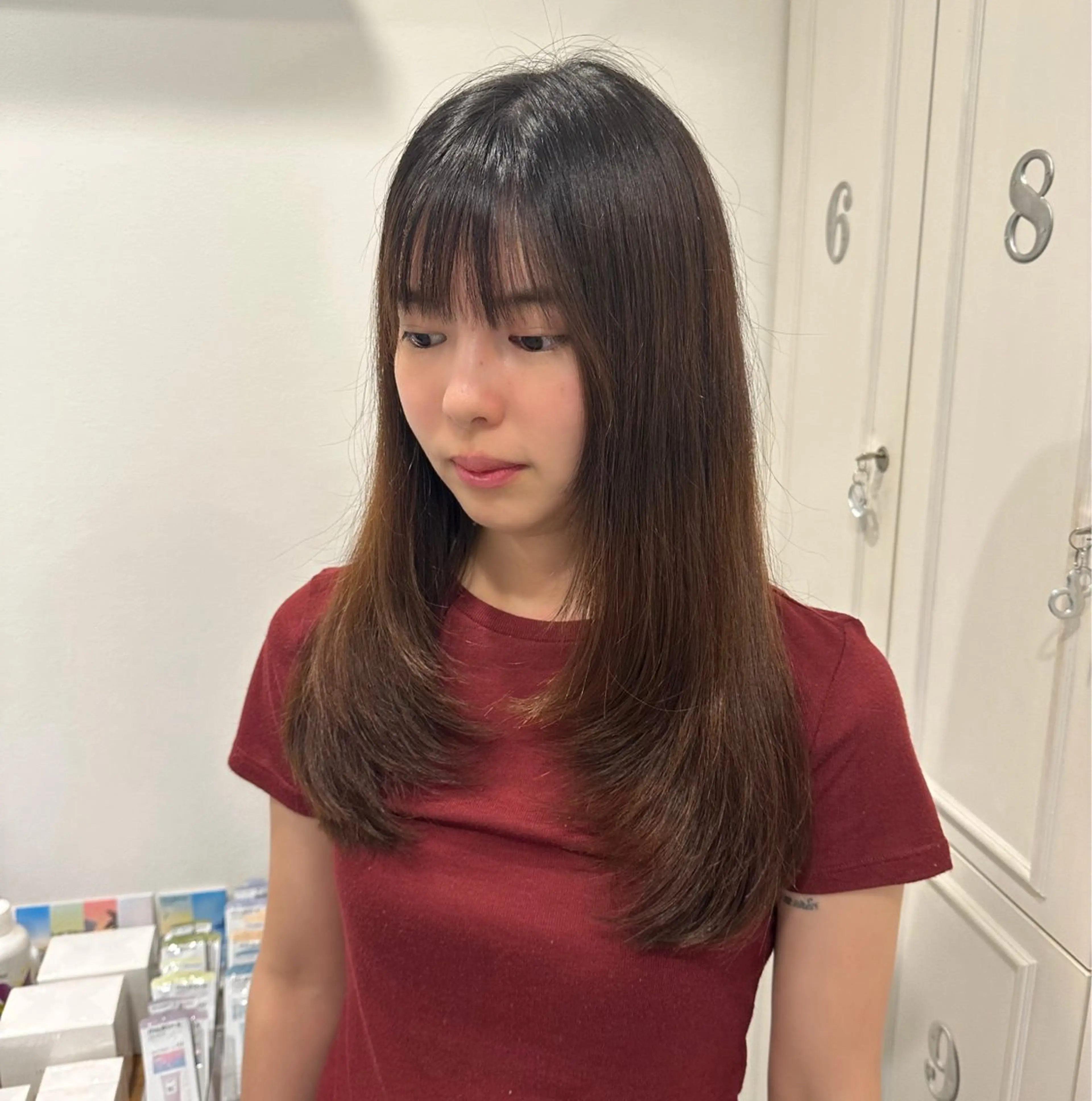 ロング レイヤーカット カット tiravento 南船場店所属・nana 韓国スタイル🇰🇷のヘアスタイル