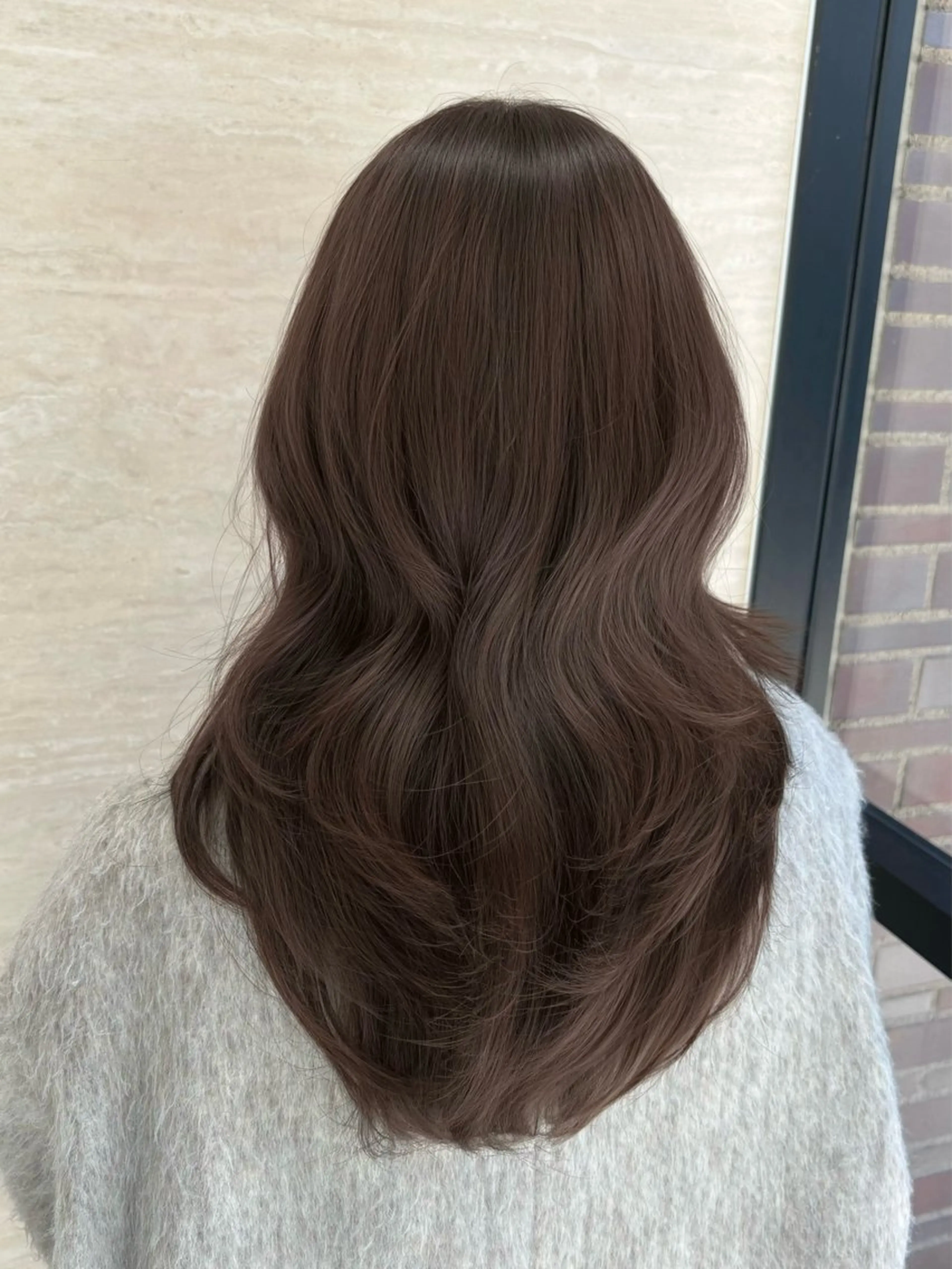 ロング カラー 透明感カラー レイヤーカット 似合わせカット ヘアカラー トリートメント タッセルボブ/韓国 レイヤー/髪質改善のヘアスタイル