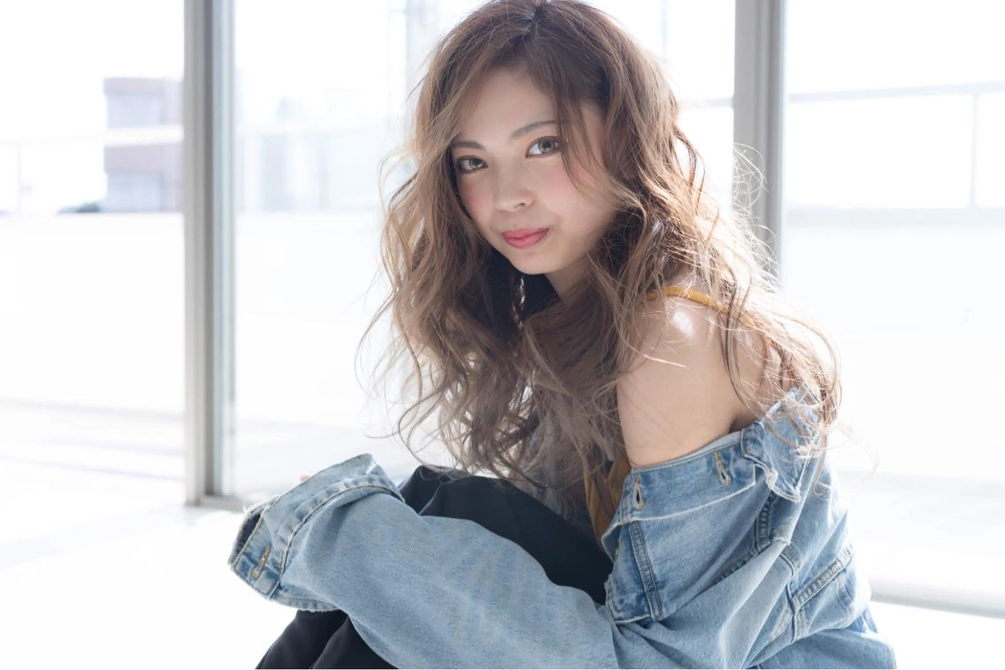 ロング カラー 小野 和摩のヘアスタイル