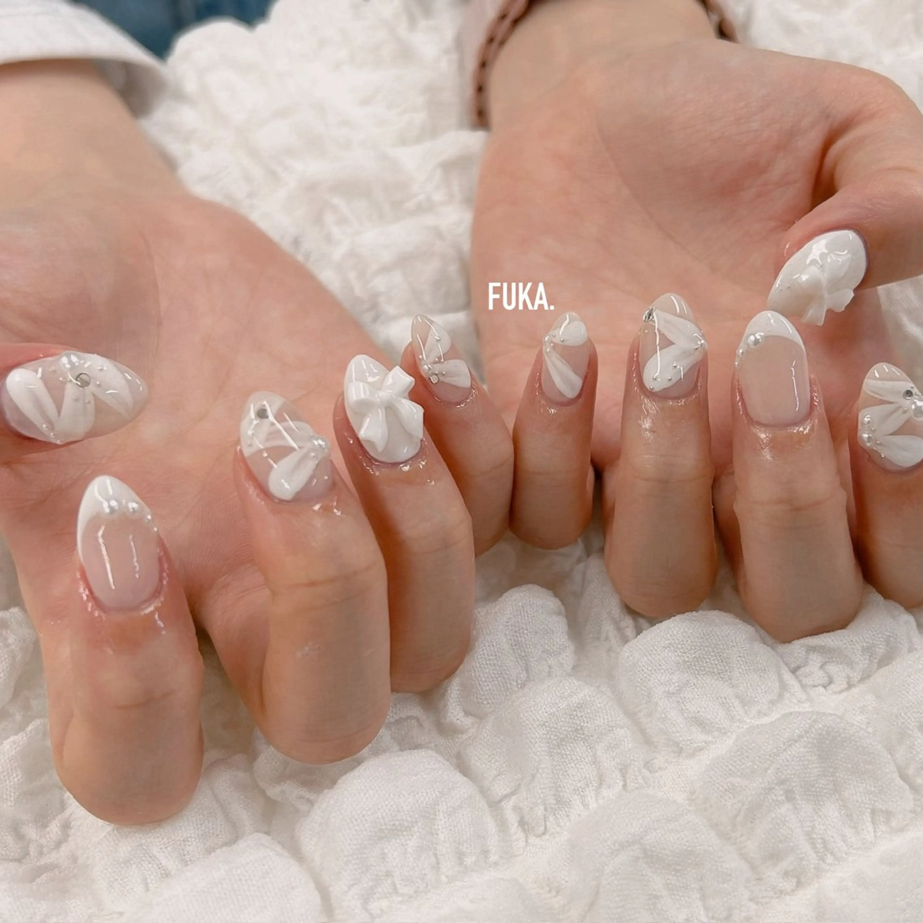 ネイル 持ち込み ブライダルネイル ハンドネイル Nail♡Fuka. /4月予約受付中のネイルデザイン