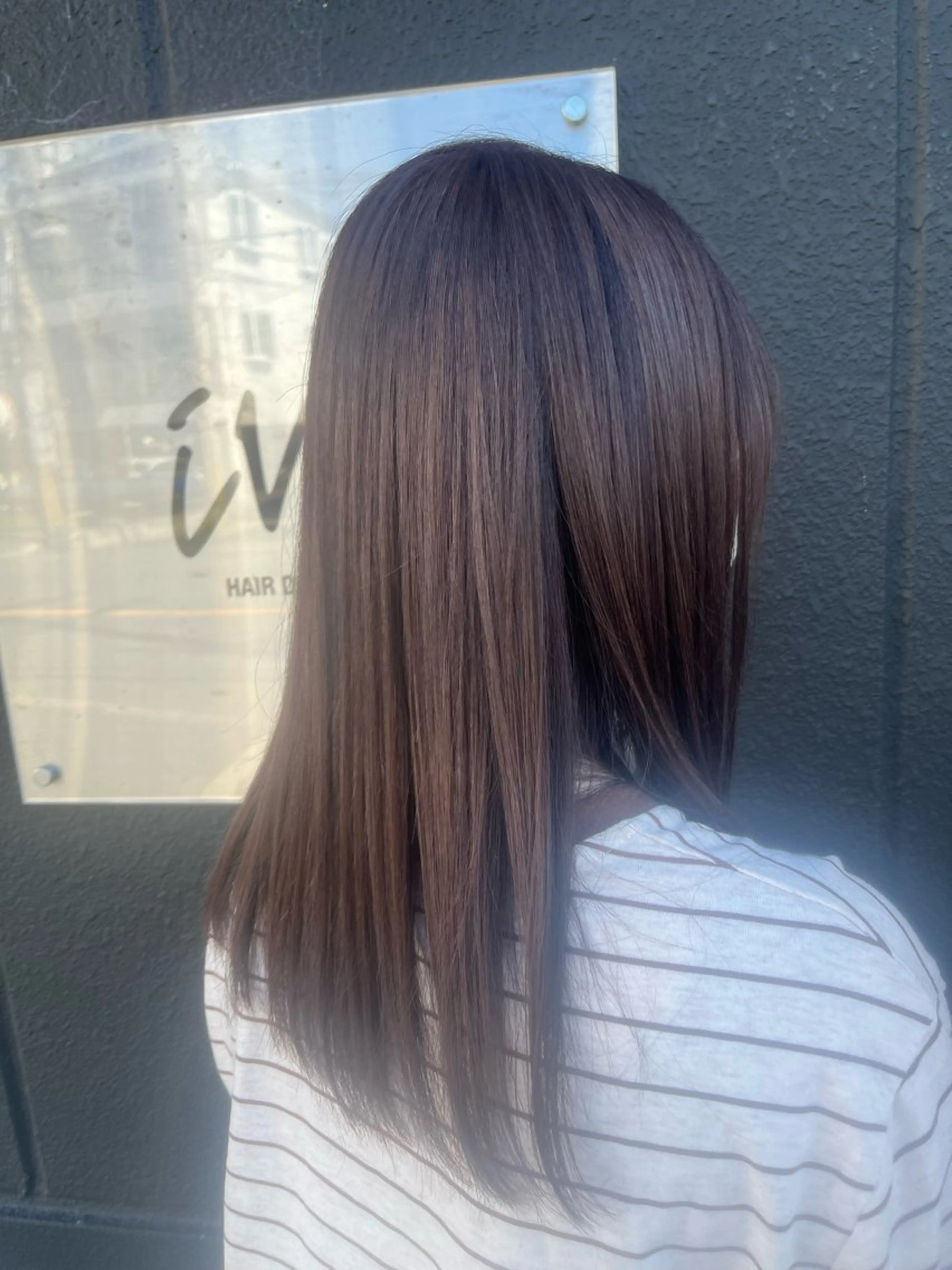 ロング カラー 坂田 優子のヘアスタイル