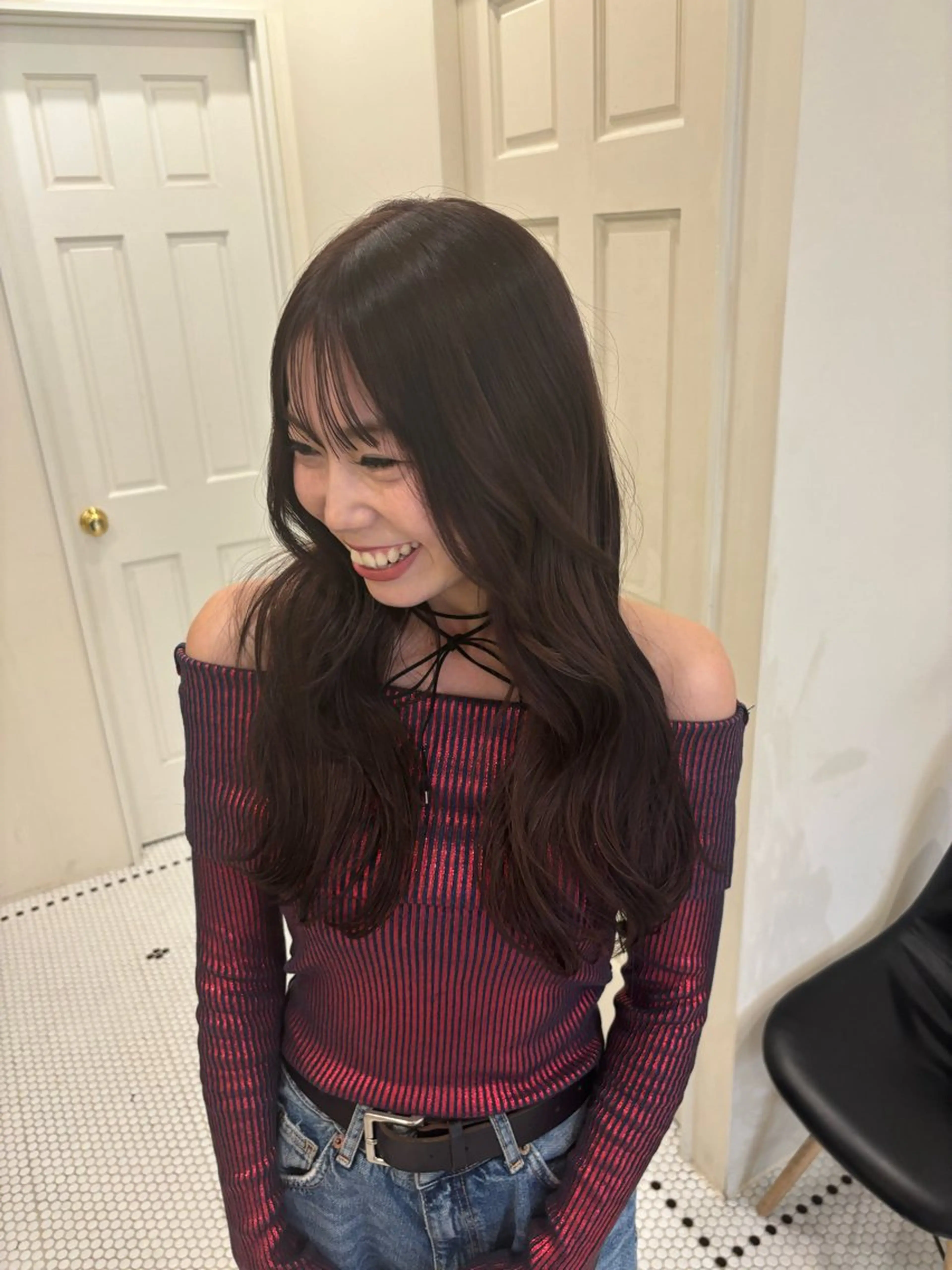 ロング カラー 透明感カラー ヘアカラー トリートメント 🐰メンズカット 募集中/ゆな🐰のヘアスタイル