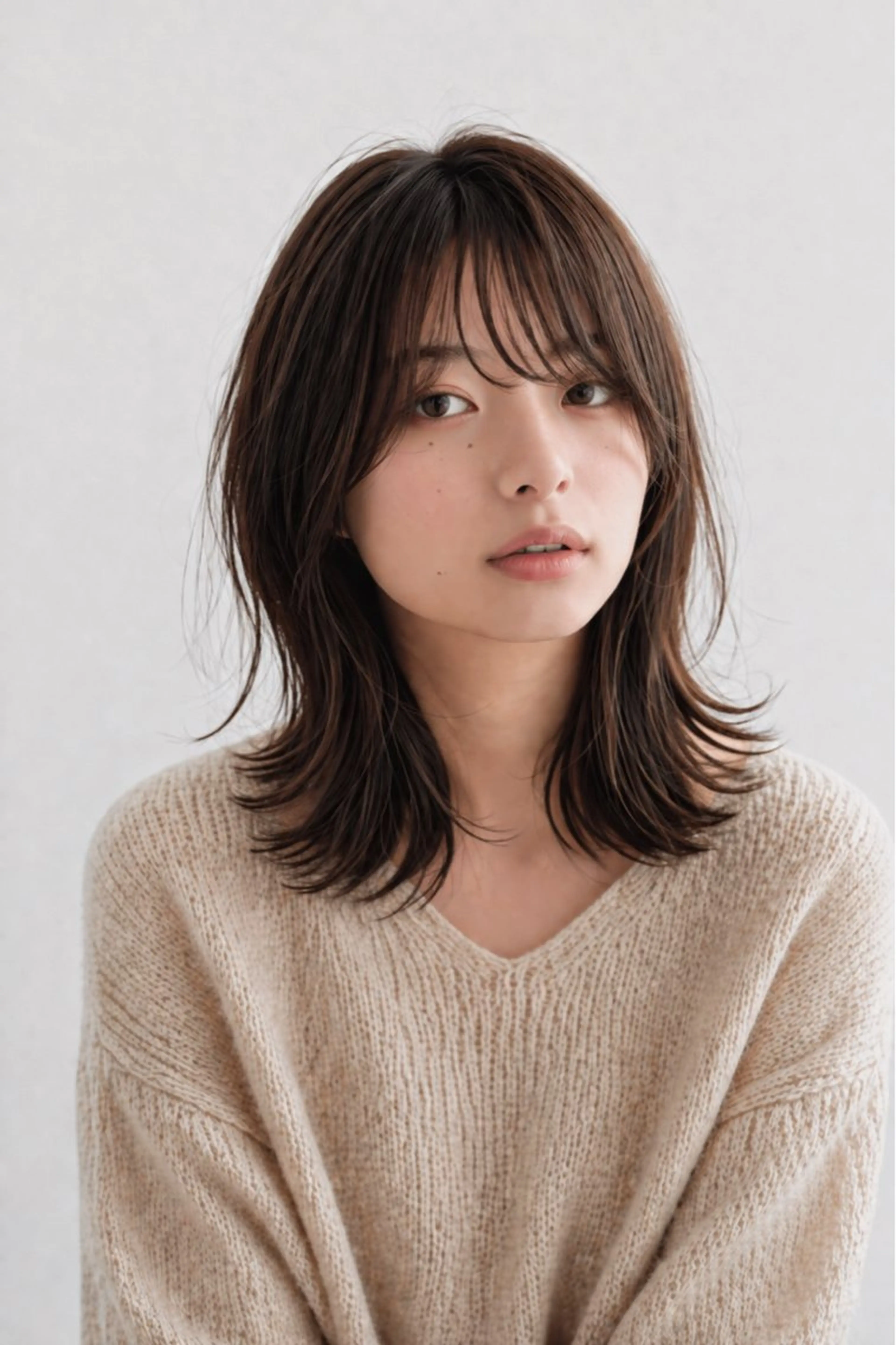ミディアム ショートボブ ボブ ハイライト 髪質改善 レイヤーカット カット ヘアカラー トリートメント 松谷 圭のヘアスタイル