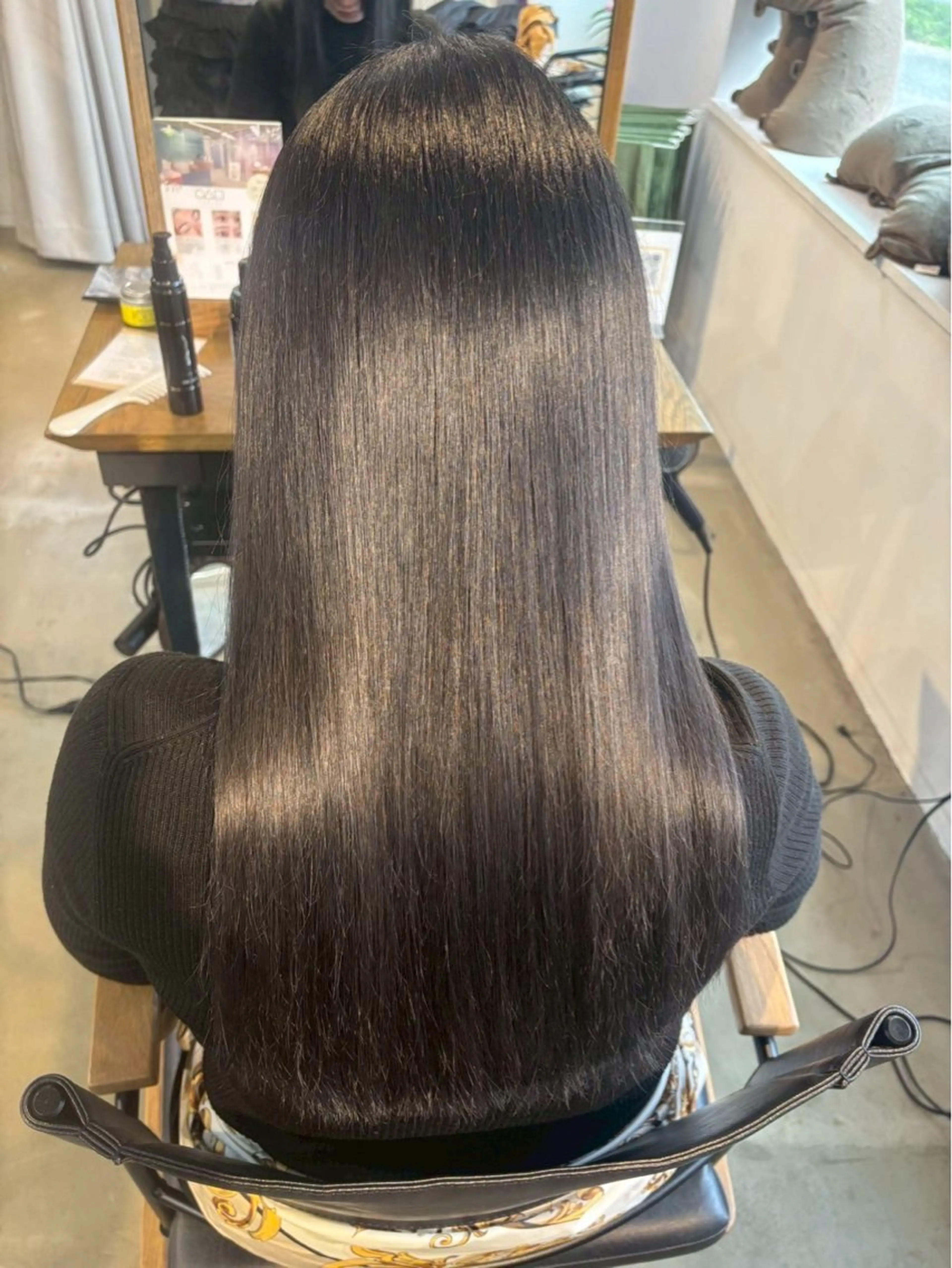 カラー 黒髪 miyu/ケアカラー /髪質改善のヘアスタイル