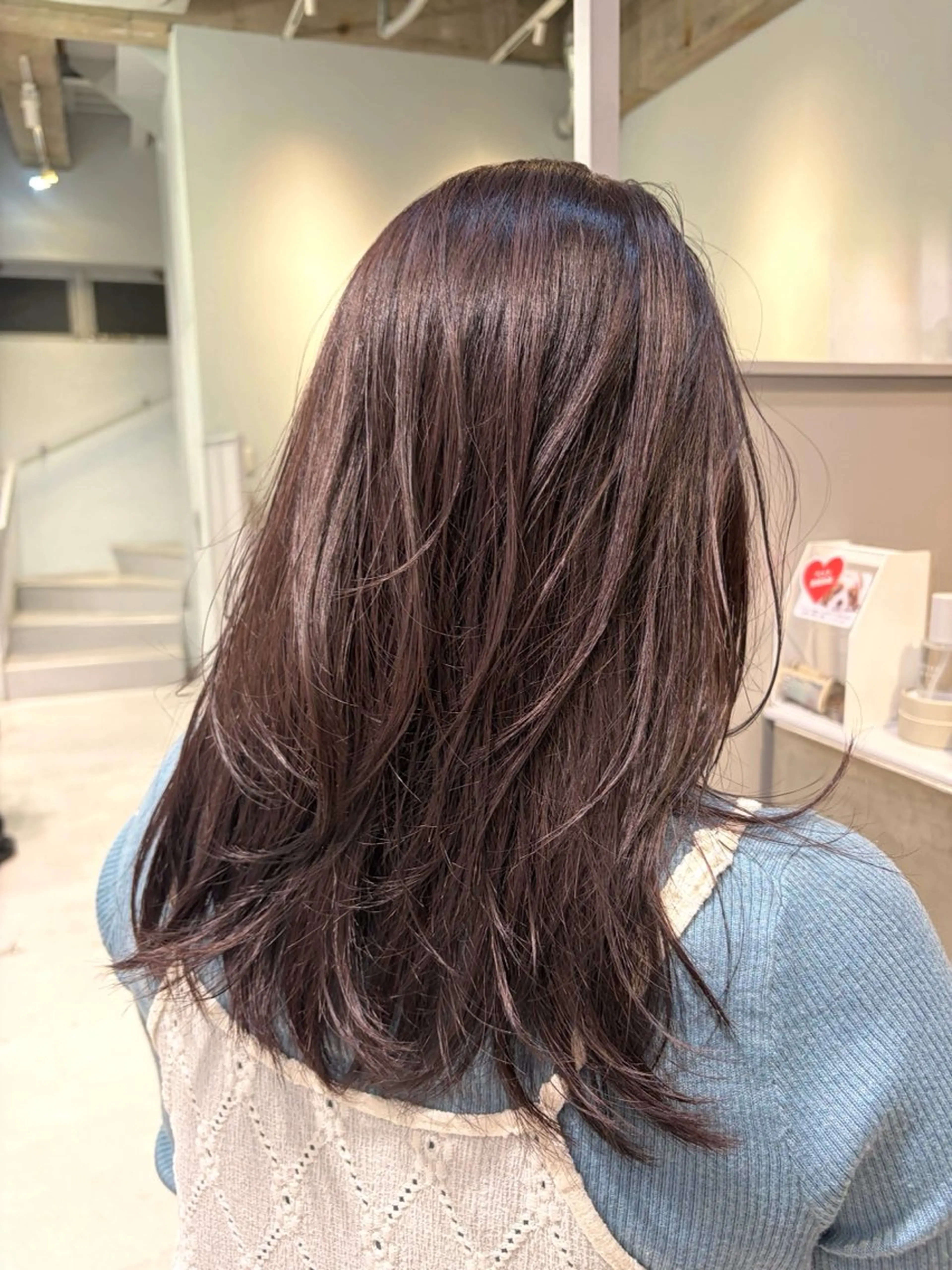 セミロング レイヤーカット カット ヘアカラー 骨格診断カット ひより FILMSのヘアスタイル