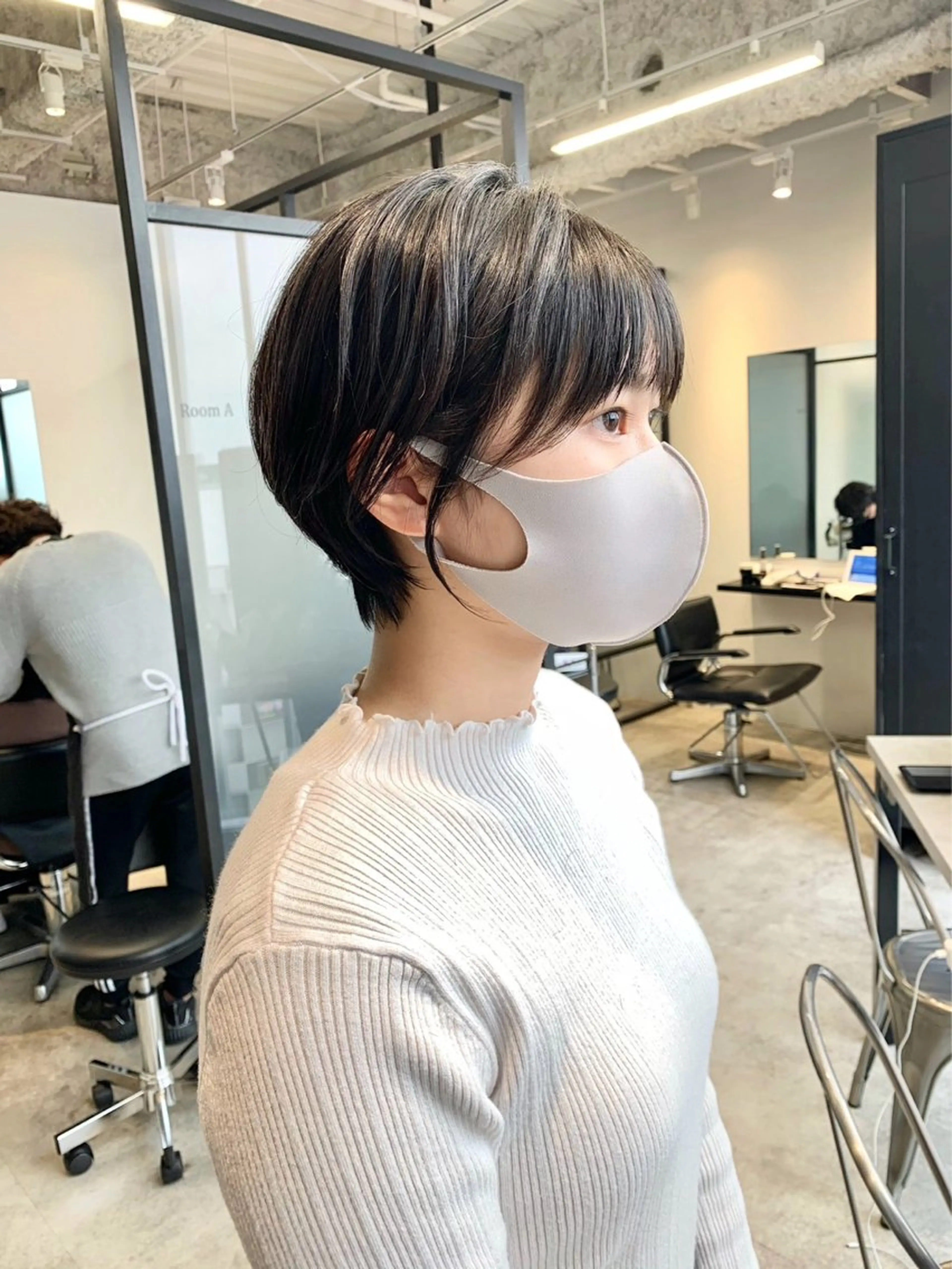 ショート カラー 骨格診断 顔タイプ診断 ⭐️小顔ショート⭐️ 大鷲拓海のヘアスタイル