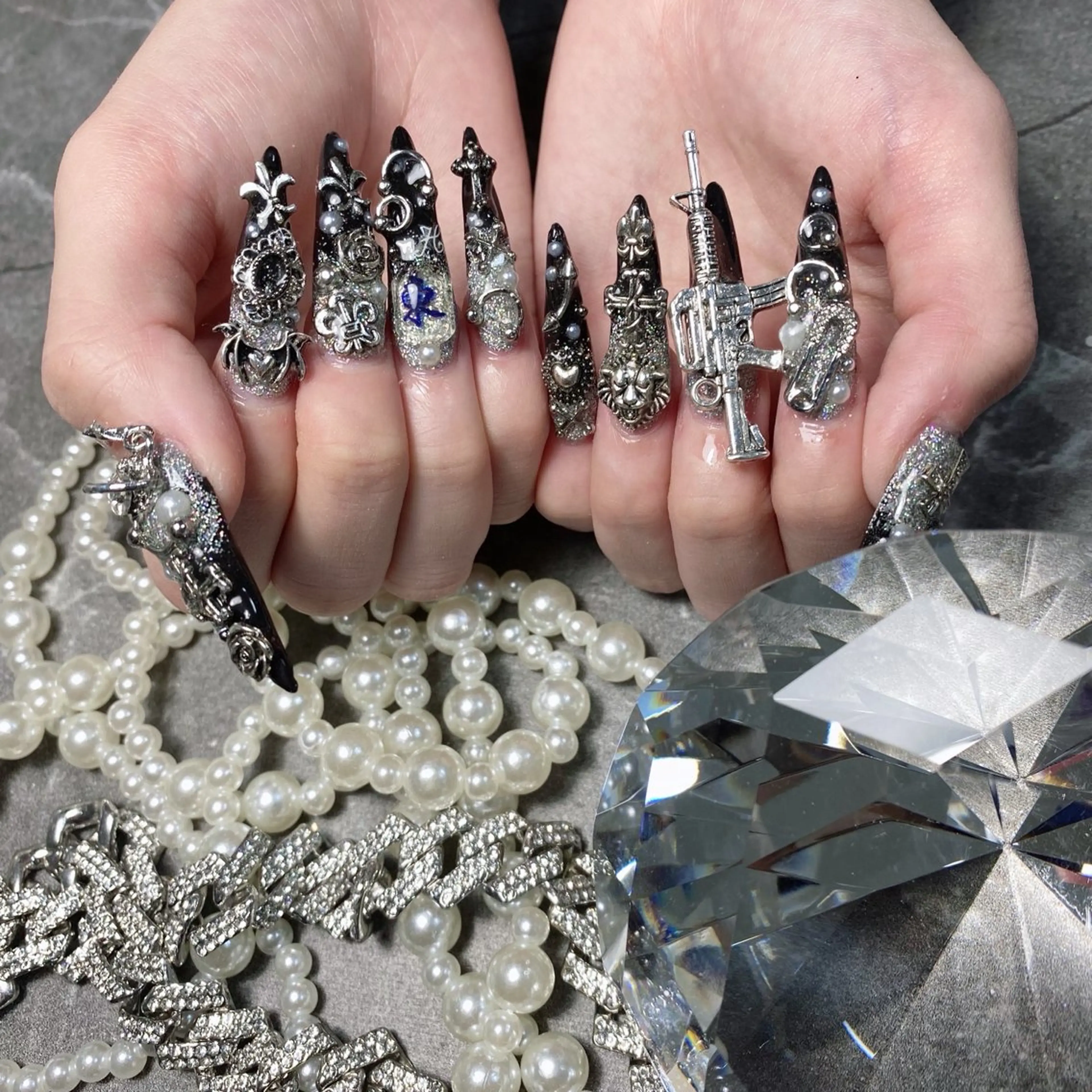 ネイル スカルプ💅🏻 /ホワイトニングのネイルデザイン