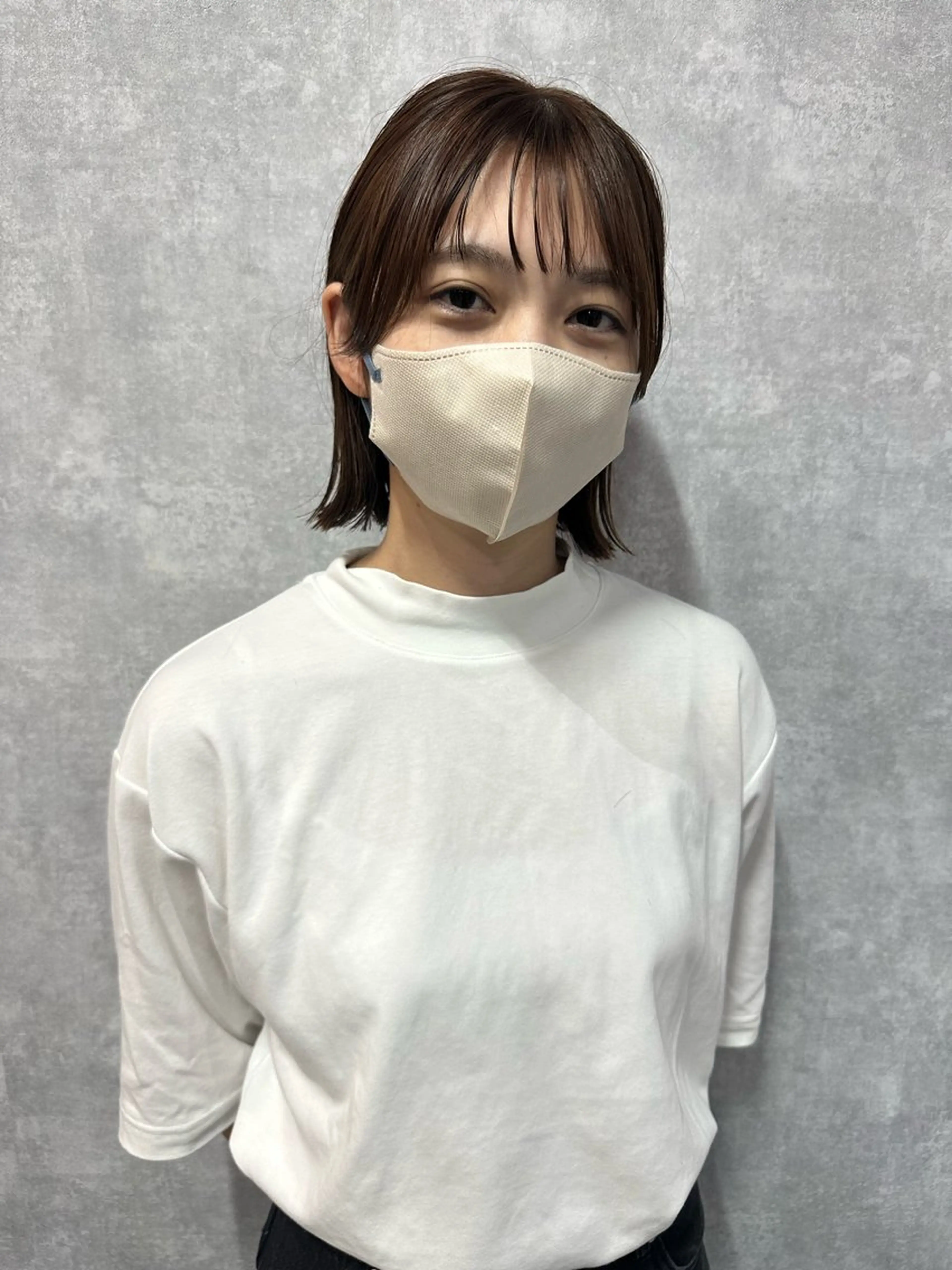 ショート 切りっぱなしボブ ショートボブ ハンサムショート 丸みショート アッシュ モテ髪/ボブ/ショー ト/アダチフウトのヘアスタイル