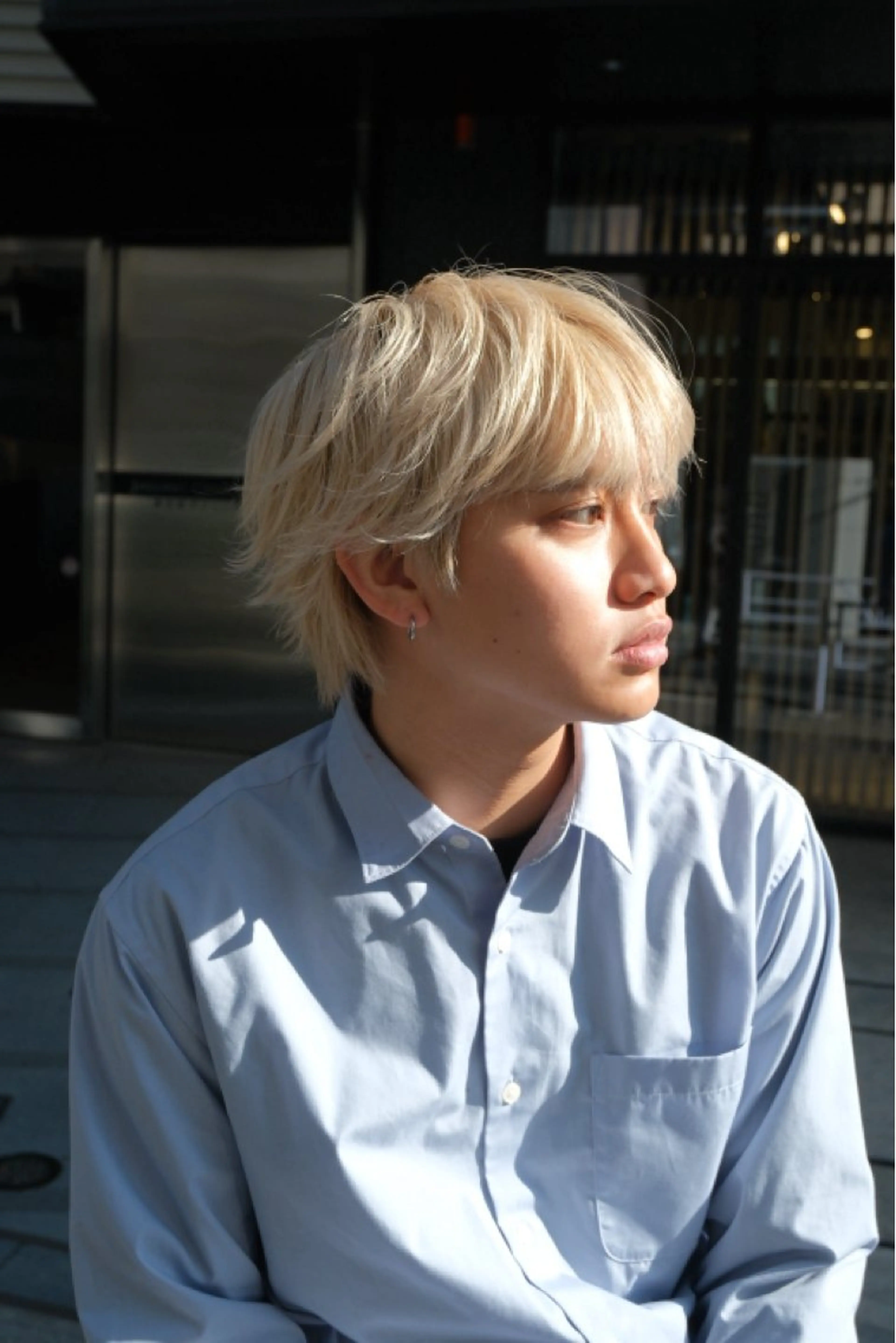 カラー メンズ ヘアカラー シャドウパーマ No.1うえちりくのヘアスタイル