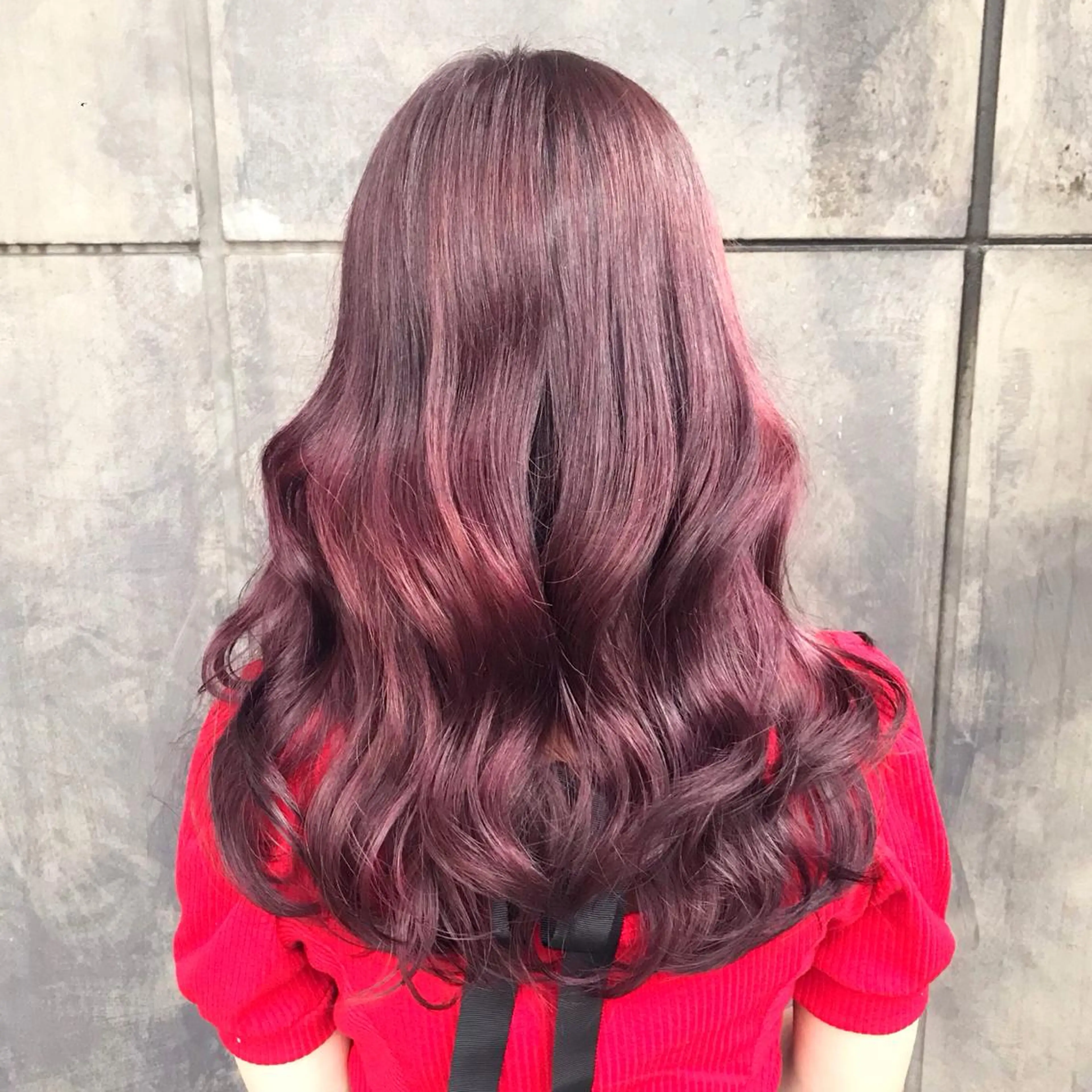 ロング カラー ブリーチ ラベンダーカラー ピンクカラー ピンクラベンダー ヨシンモリ K-POP好き美容師 🇰🇷Kai.Yのヘアスタイル