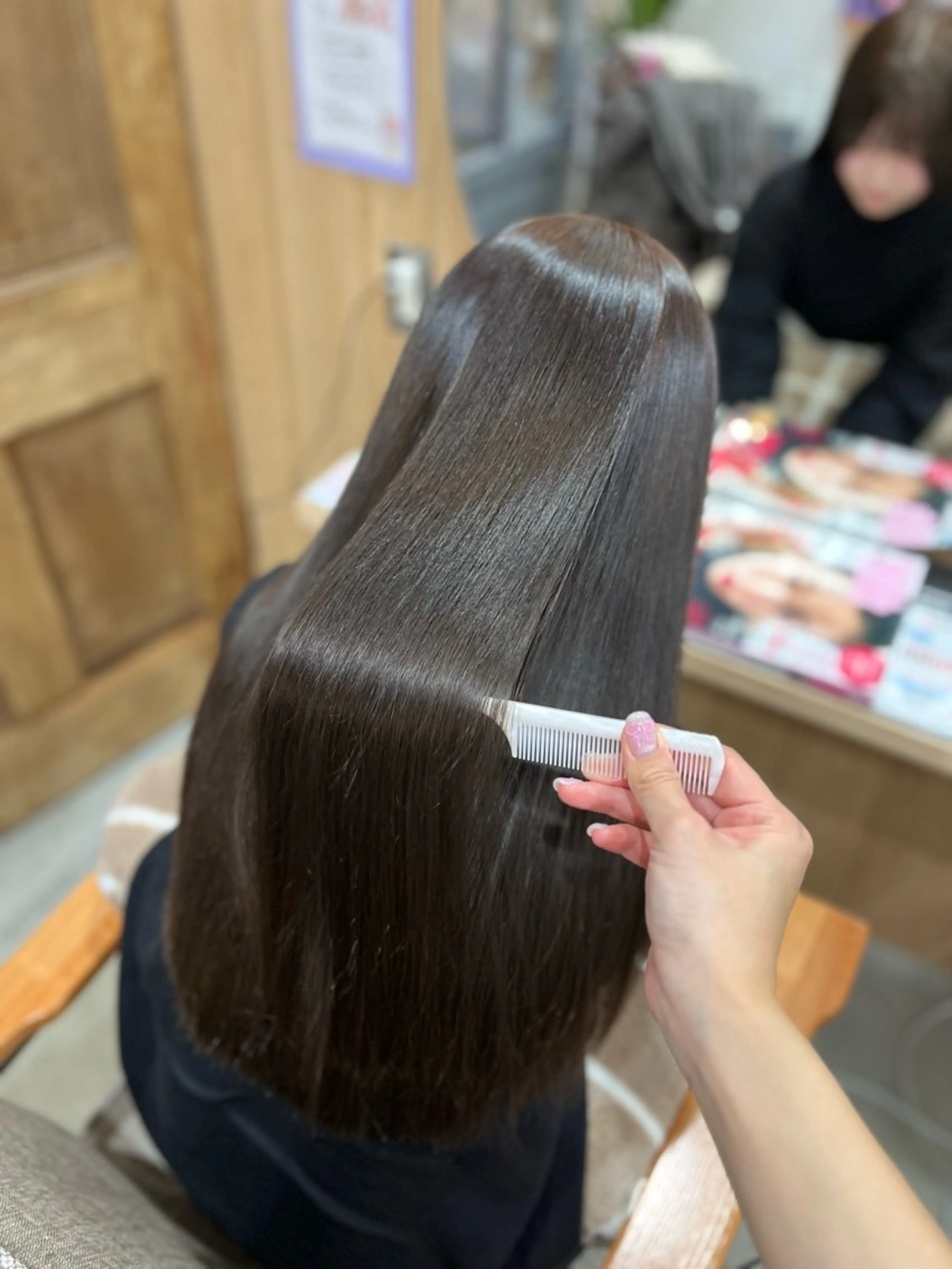 ロング カラー グレージュ オリーブグレージュ オリーブグレー ヘアカラー トリートメント 髪質改善/艶髪🫧 ｼｽﾞｸ🦥🌿のヘアスタイル