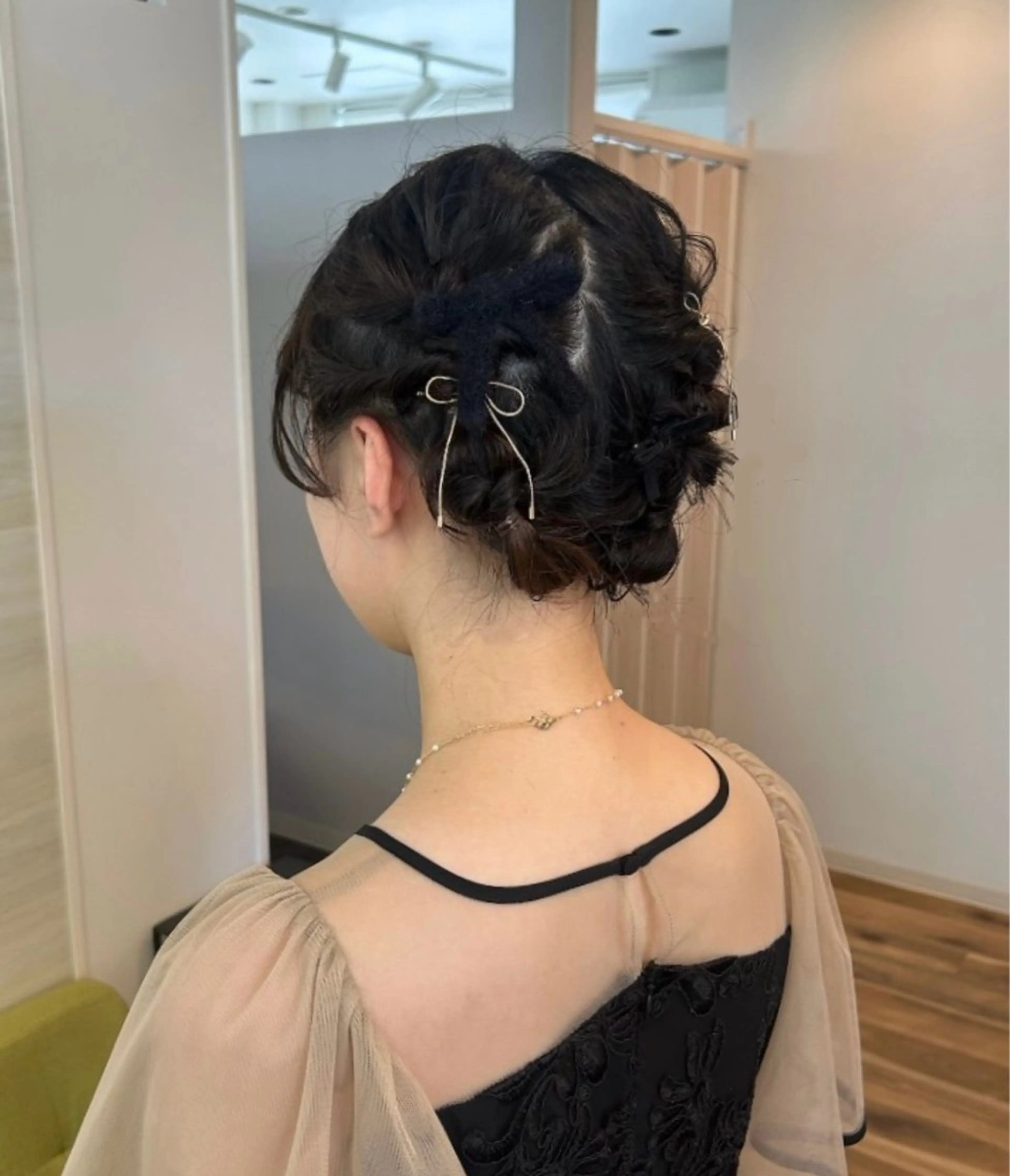 ミディアム ヘアアレンジ ボブ ヘアセット Hanon 美桜のヘアスタイル