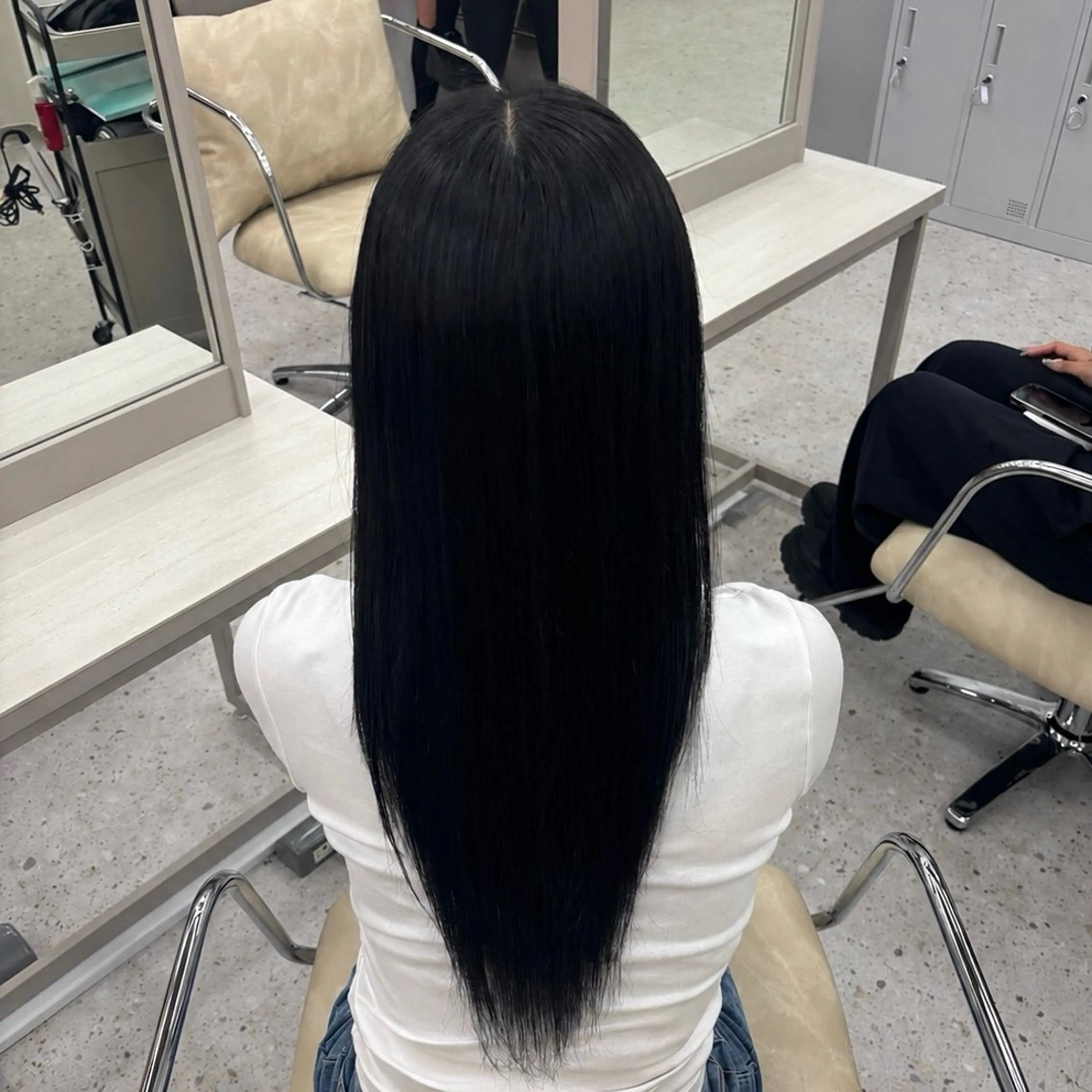 ロング カラー 黒髪 ブルーカラー ブルーブラック 透明感カラー 韓国風ヘア haru/COCO /大宮/カラーのヘアスタイル