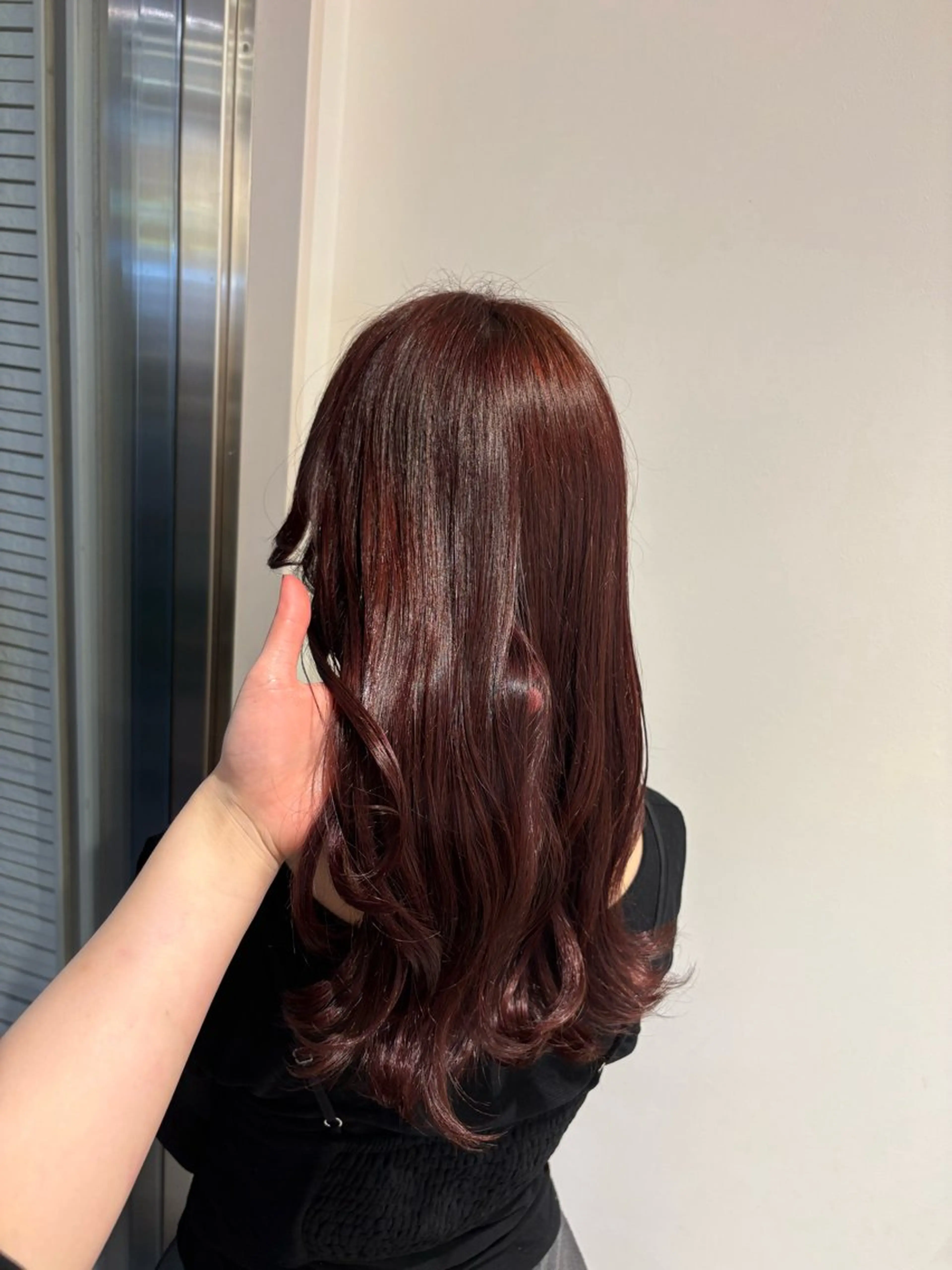 ロング ピンクラベンダー カット ヘアカラー 神田 音羽のヘアスタイル