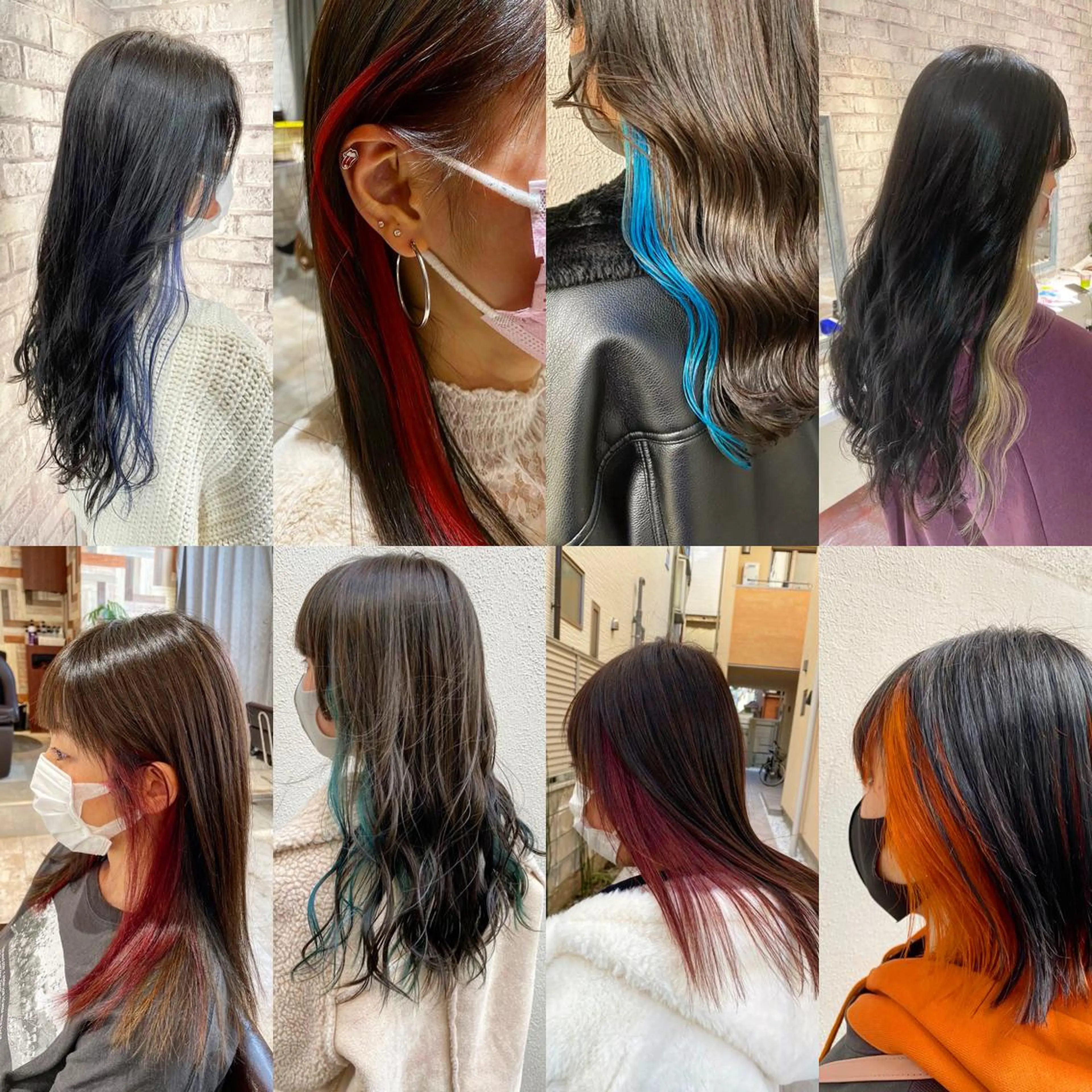 セミロング カラー インナーカラー カット ヘアカラー ［パサつき改善］＊ 髪質改善ケアサロン＊のヘアスタイル