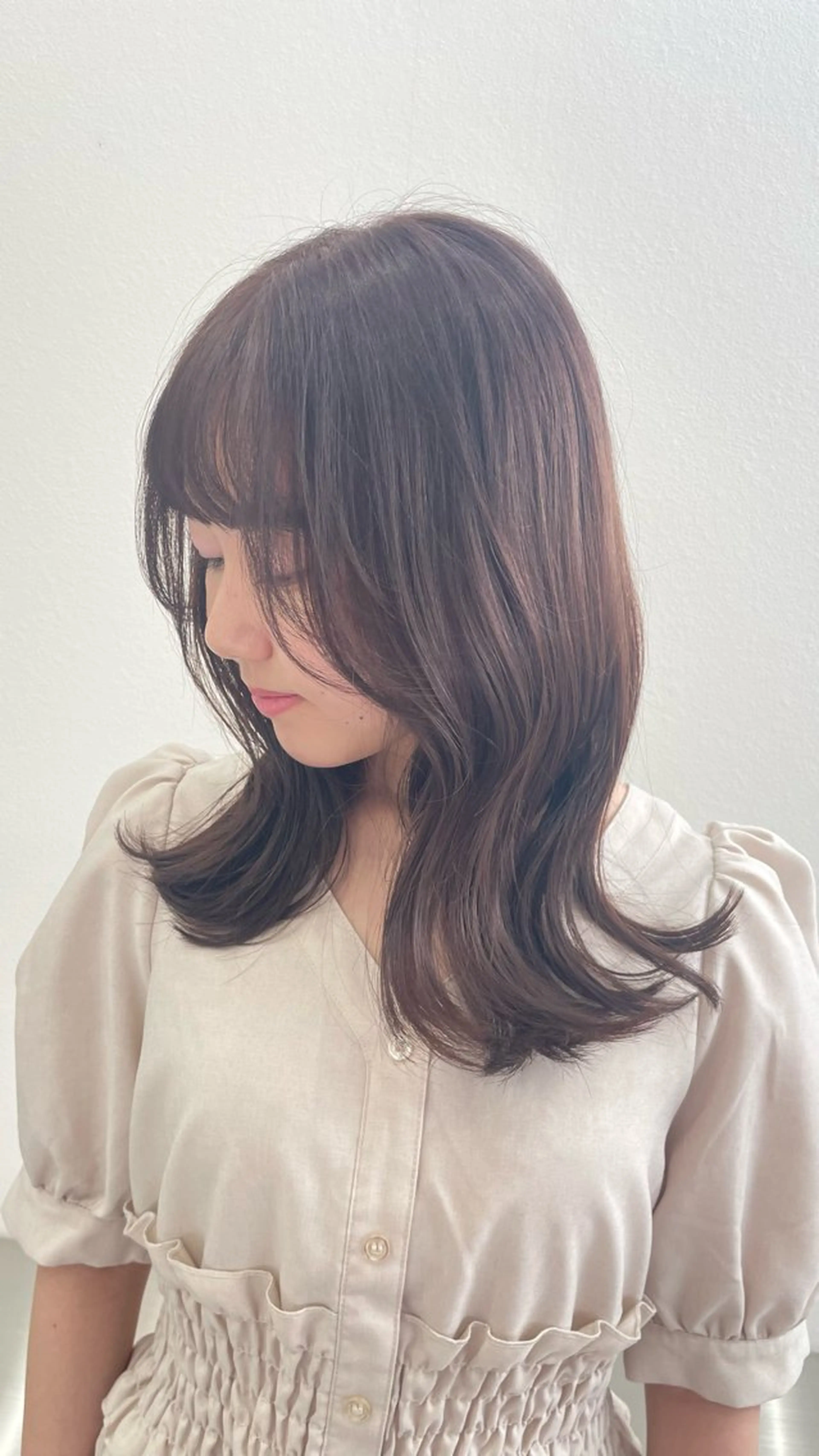セミロング カット ヘアカラー トリートメント N°Elune RINNAのヘアスタイル