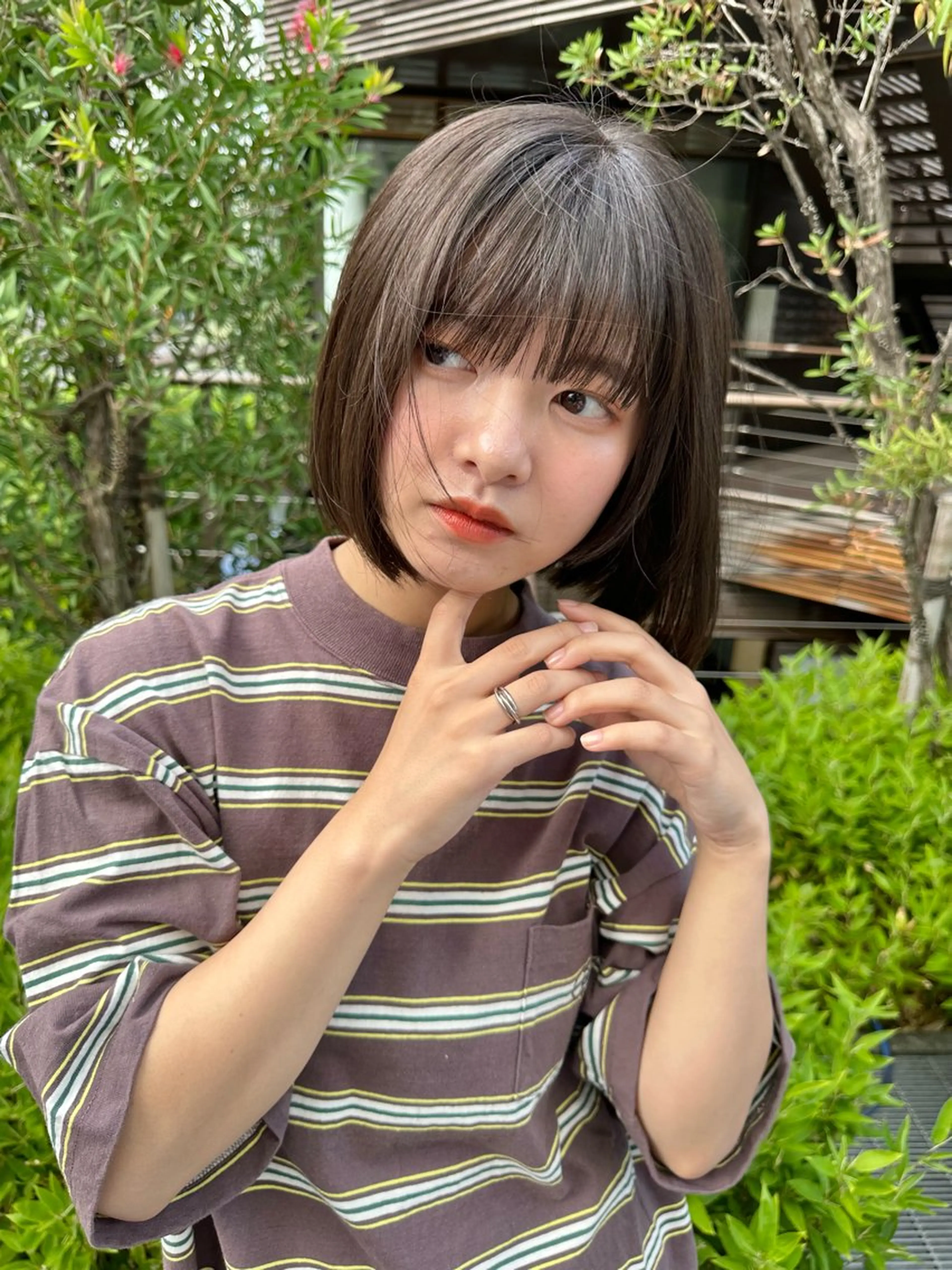 ショート カラー ブリーチ ダブルカラー ボブ 髪質改善 ショートヘア ヘアカラー トリートメント 似合わせショート×透 明感/やじまたかしのヘアスタイル