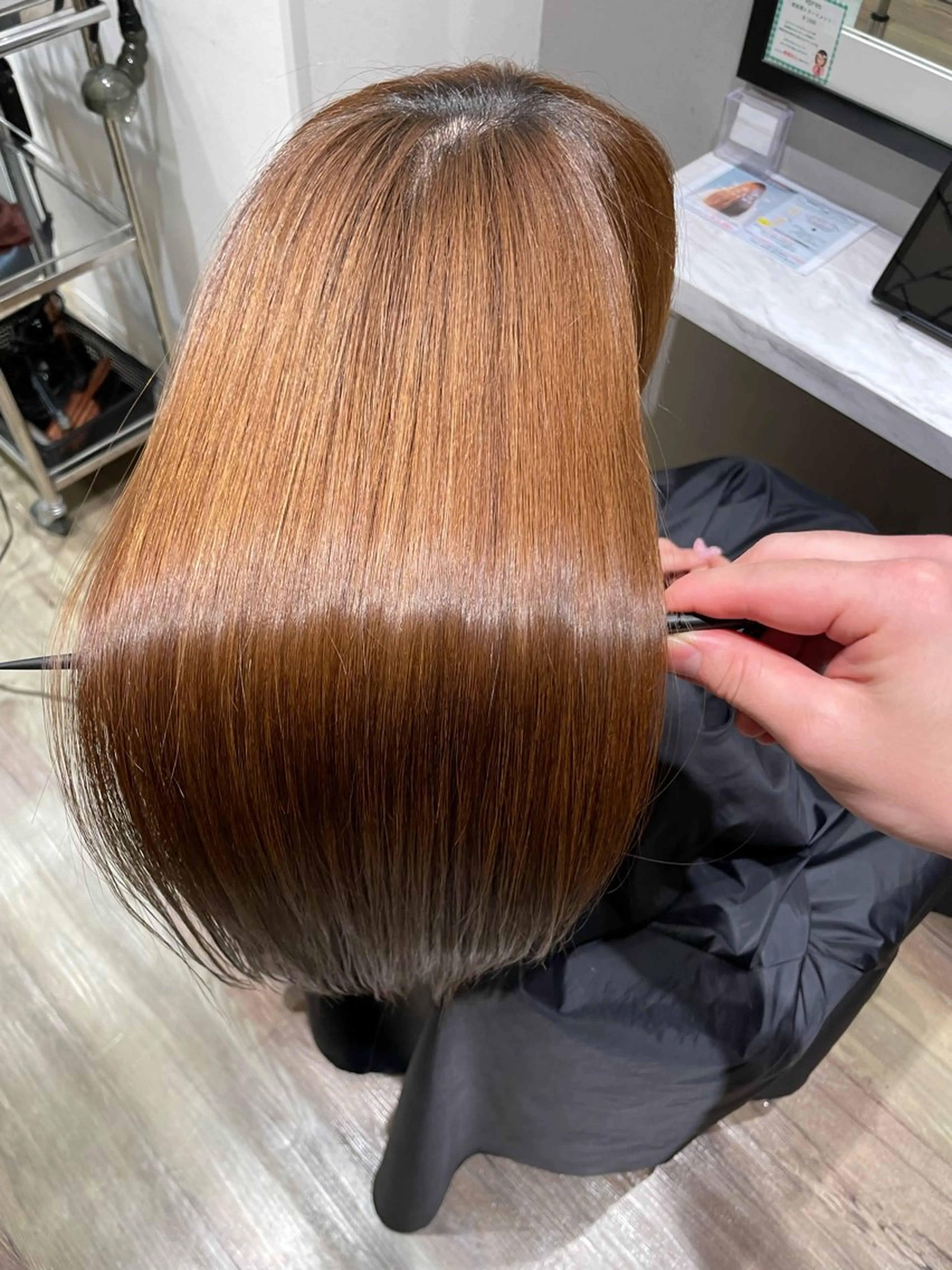 ロング トリートメント k-twoたき✨艶感 カラー／美髪矯正のヘアスタイル