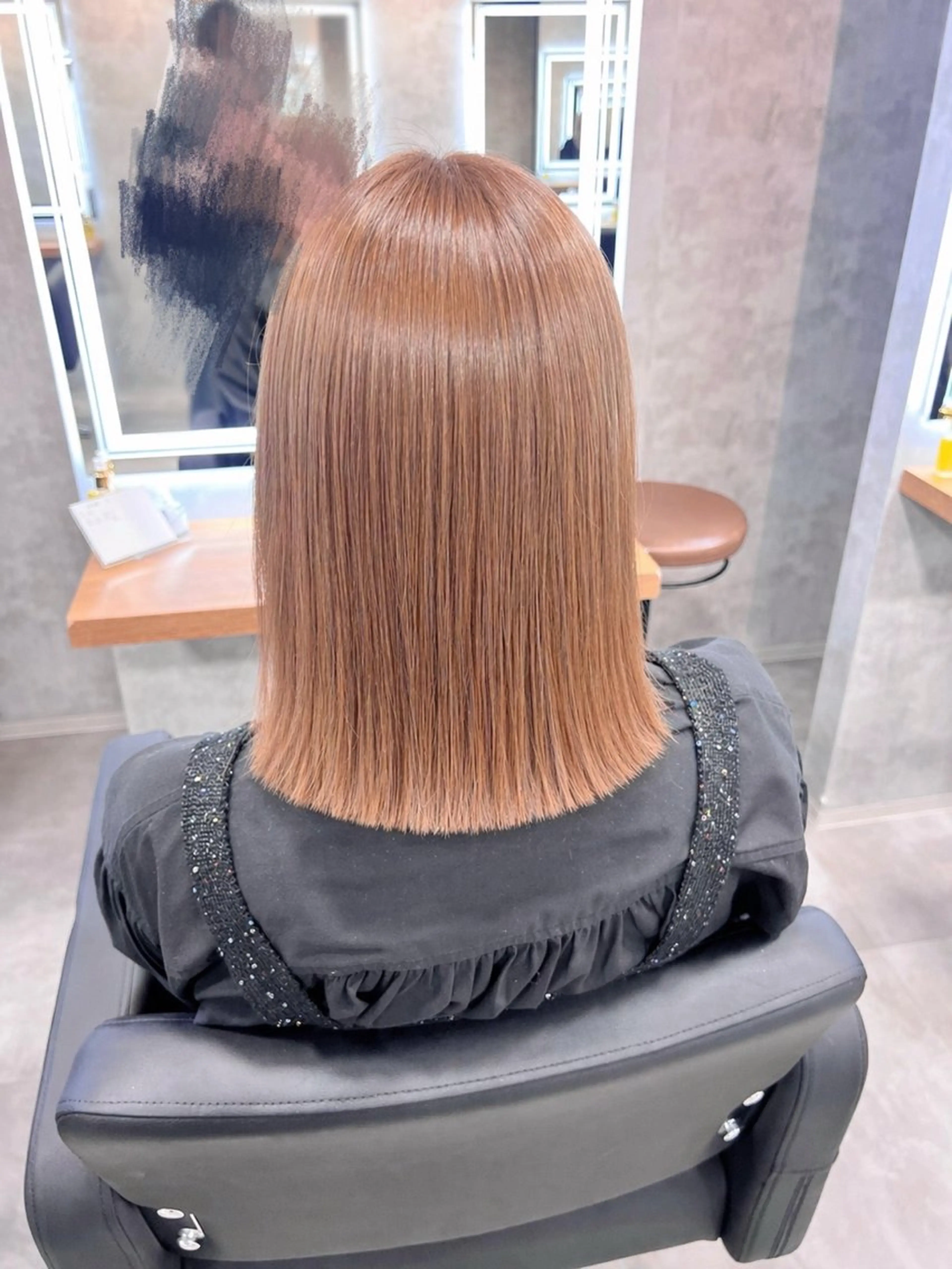 セミロング ヘアカラー ヘアセット 透明感/韓国カラー RENA🤎のヘアスタイル